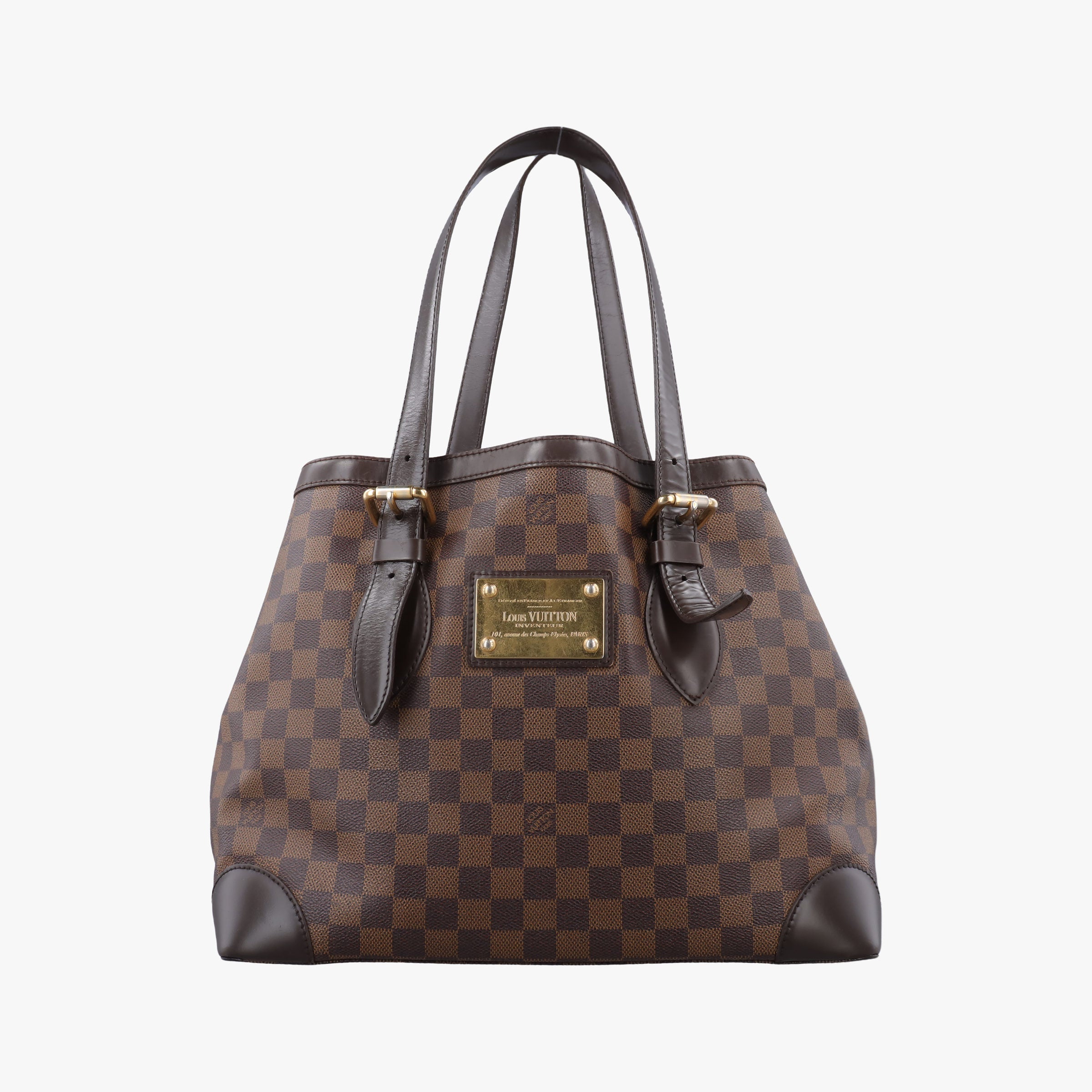 Pre-owned Louis Vuitton HAMPSTEAD MM EBENE Damier Canvas N51204 handbag | stylenewstar
