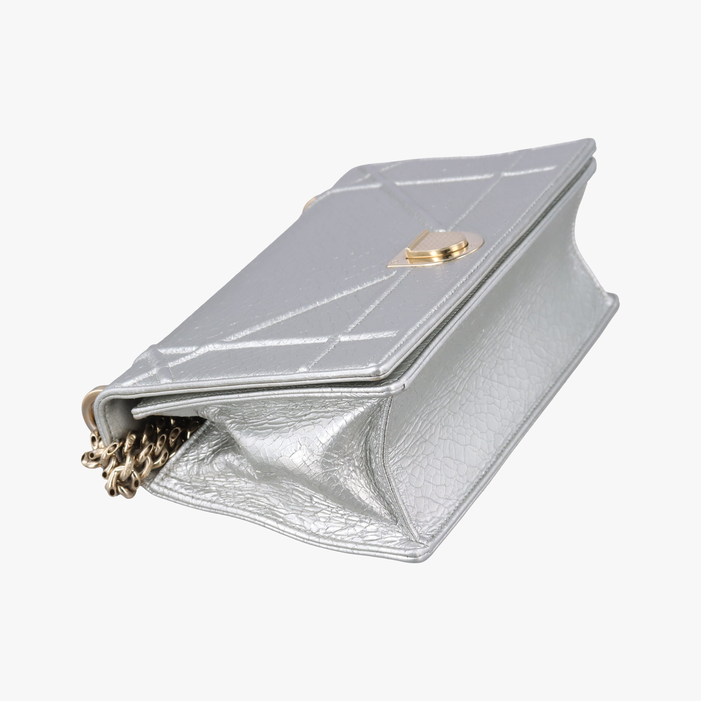 Pre-owned Christian Dior Diorama Silver Leather  shoulderbag | stylenewstar