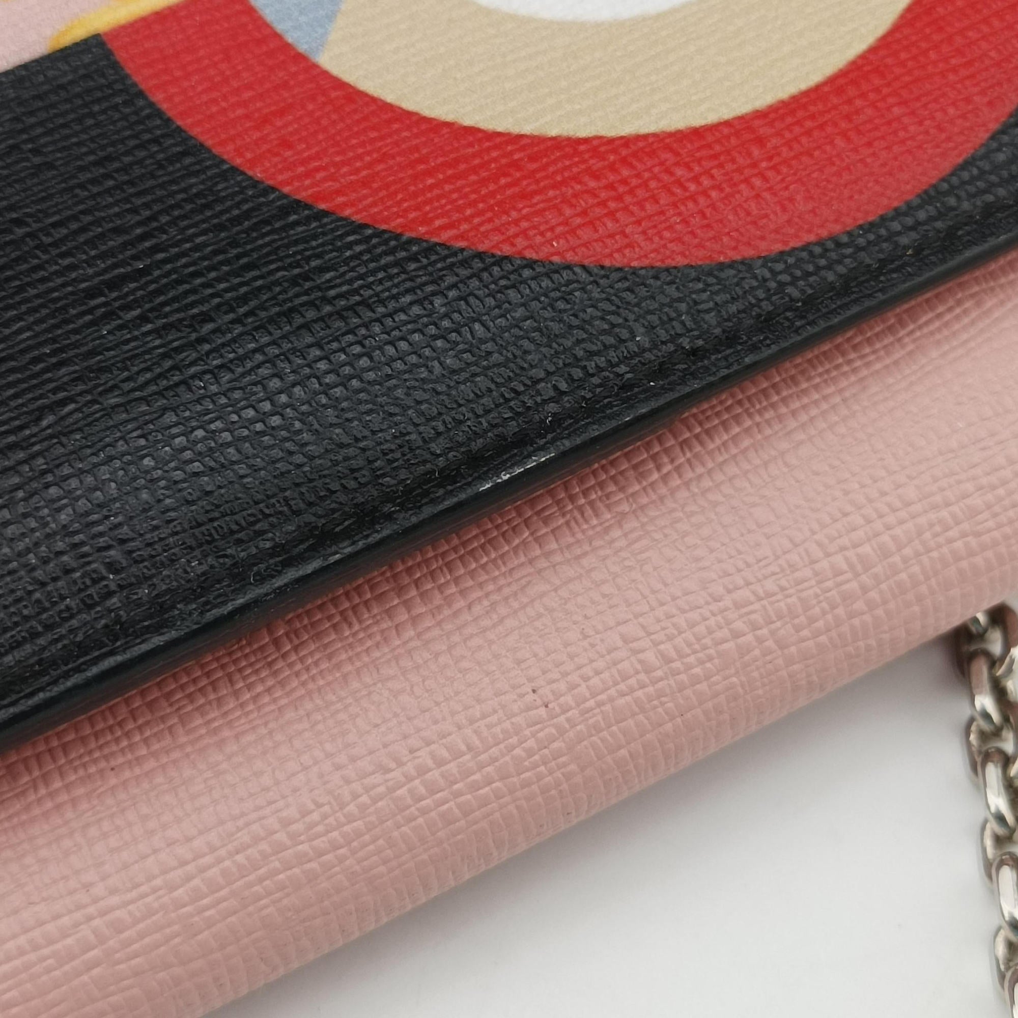 Pre-owned Fendi Monster Eyes Continental Multicolour Leather 8M0365 shoulderbag | stylenewstar