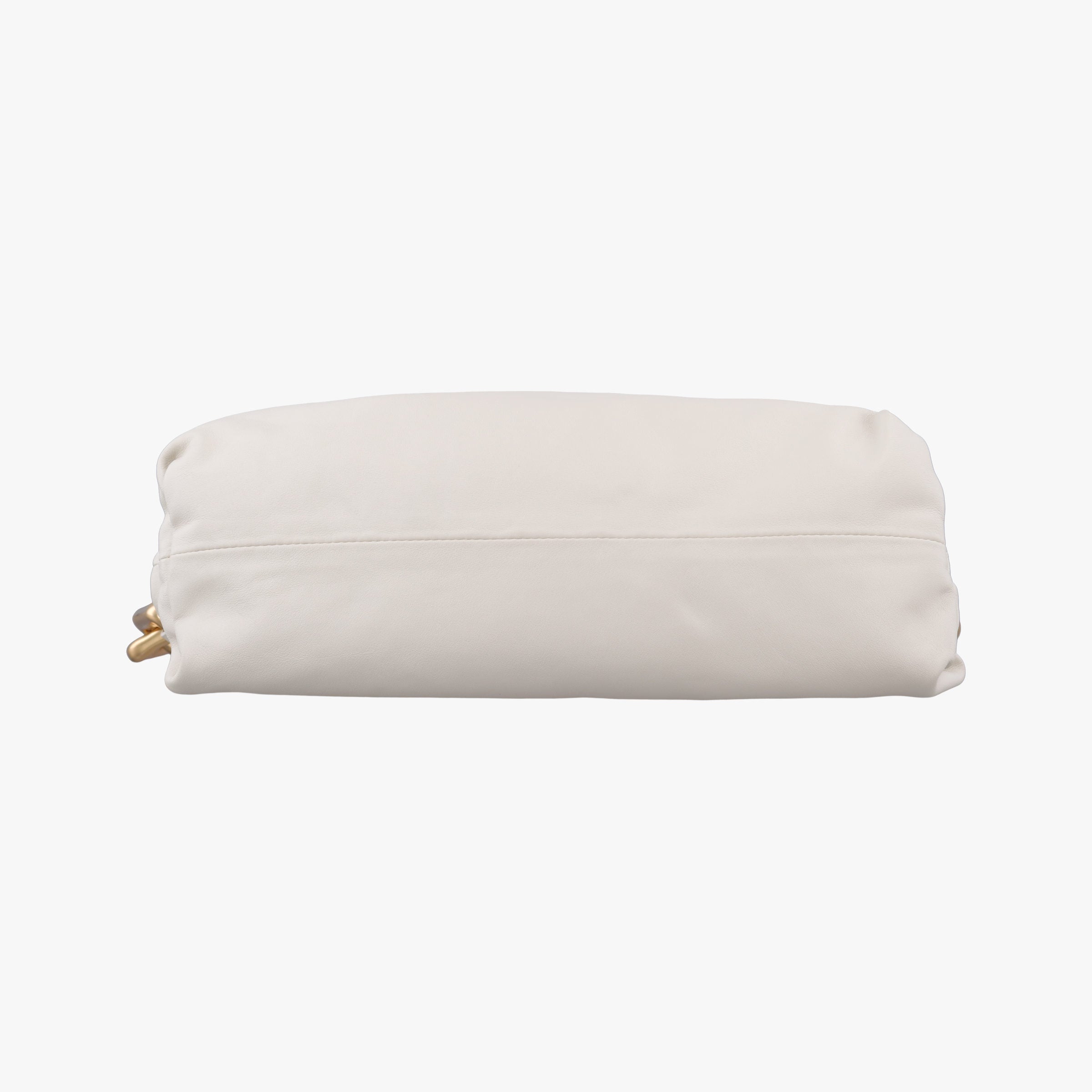 Pre-owned Bottega Veneta THE Chain Pouch White lambskin  shoulderbag | stylenewstar