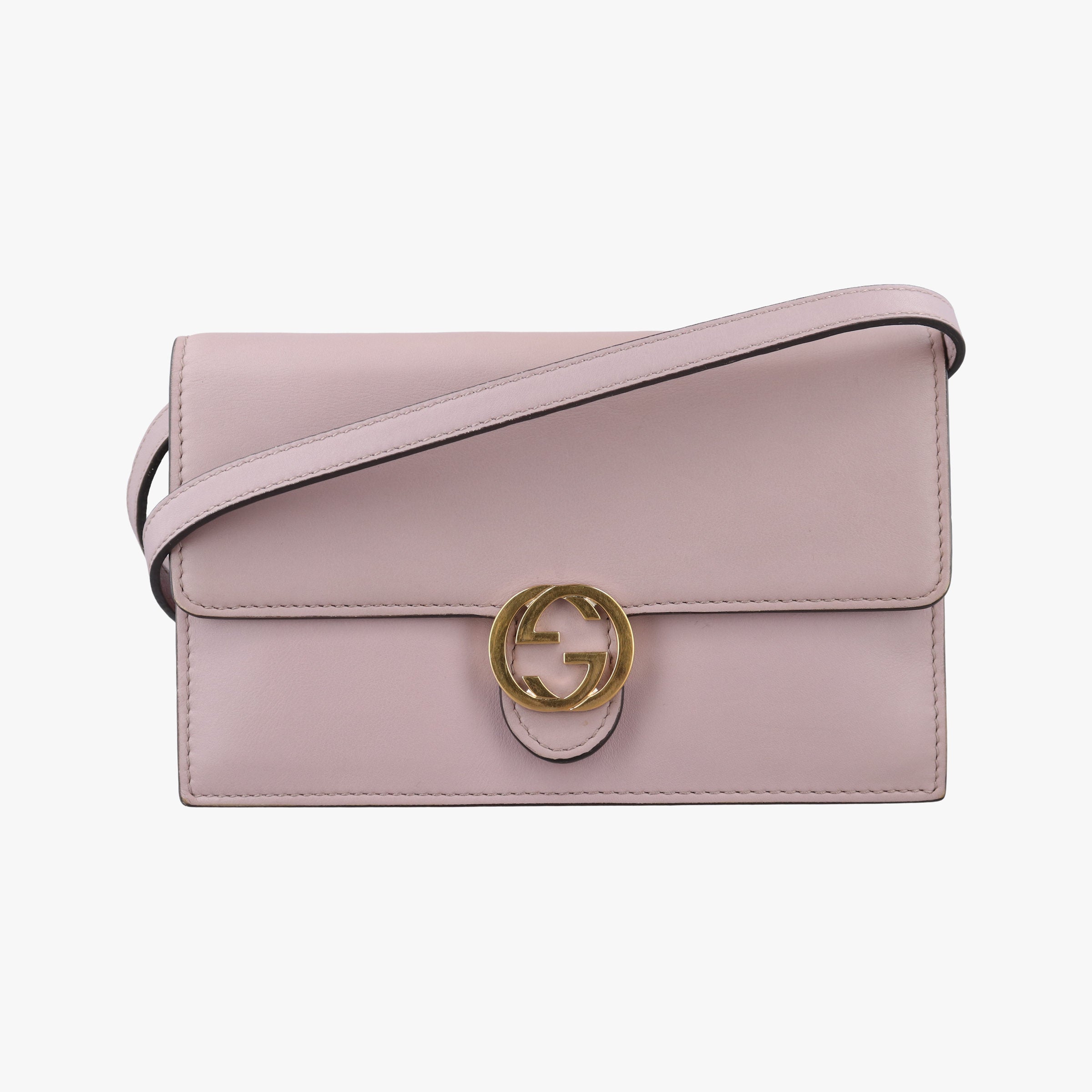 Secondhand Gucci Interlocking G Pink Leather 369664 shoulderbag | stylenewstar