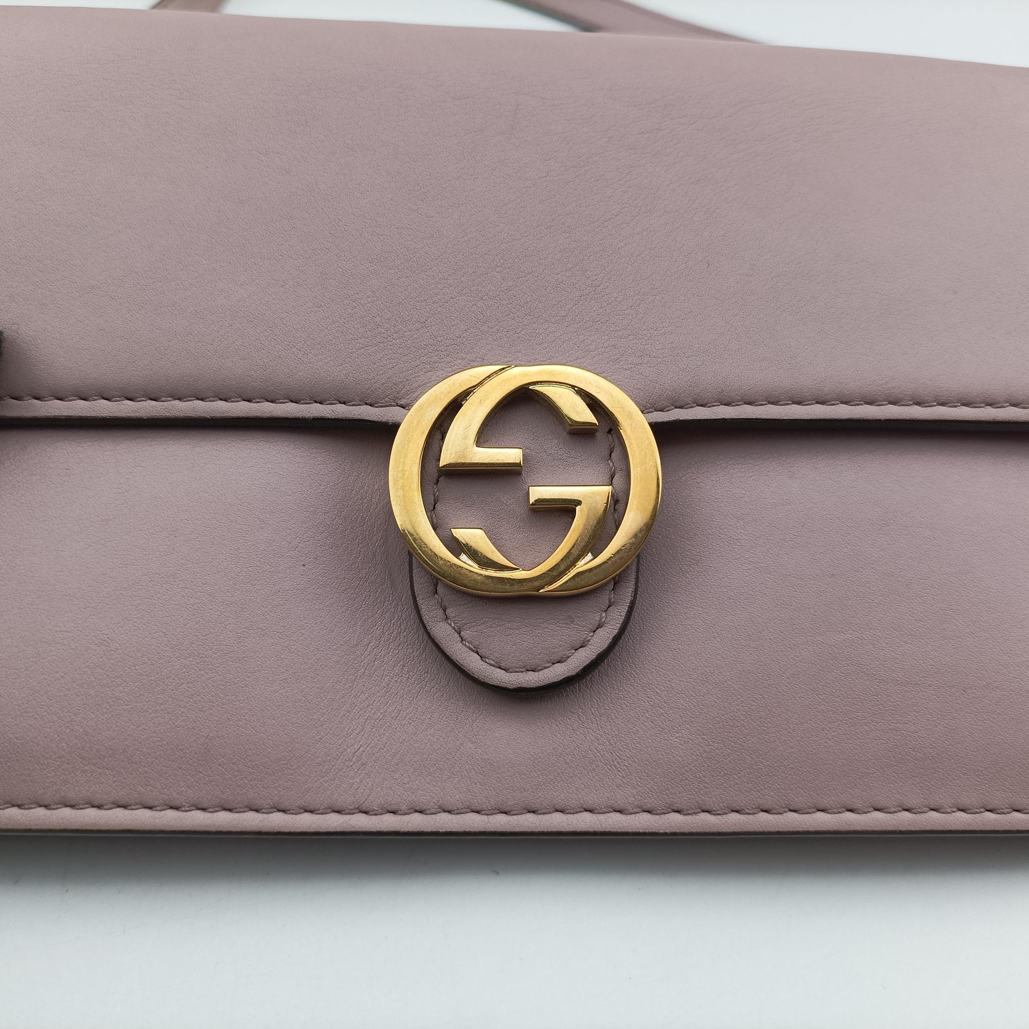 Secondhand Gucci Interlocking G Pink Leather 369664 shoulderbag | stylenewstar