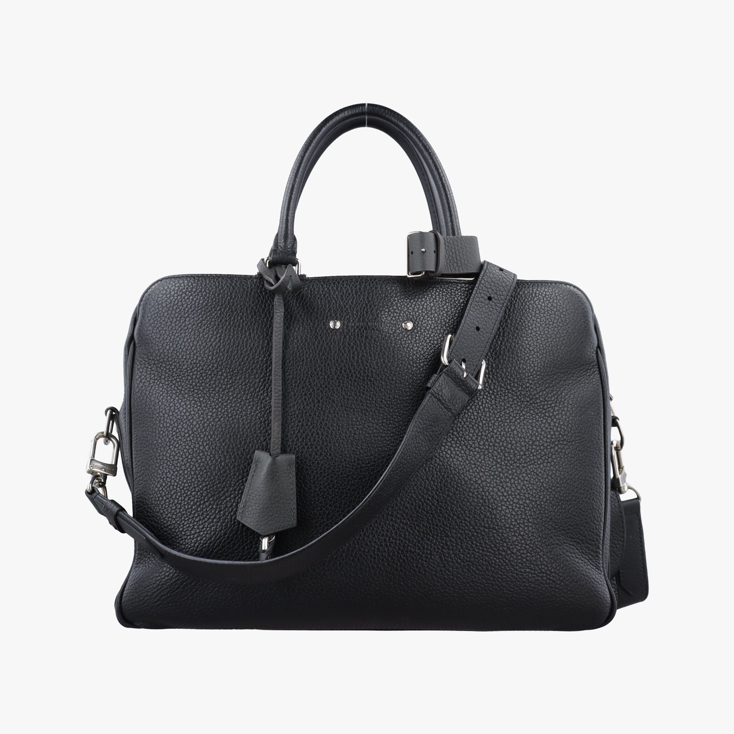 Secondhand Louis Vuitton Armand Briefcase MM Noir Taurillon leather M54381 shoulderbag | stylenewstar