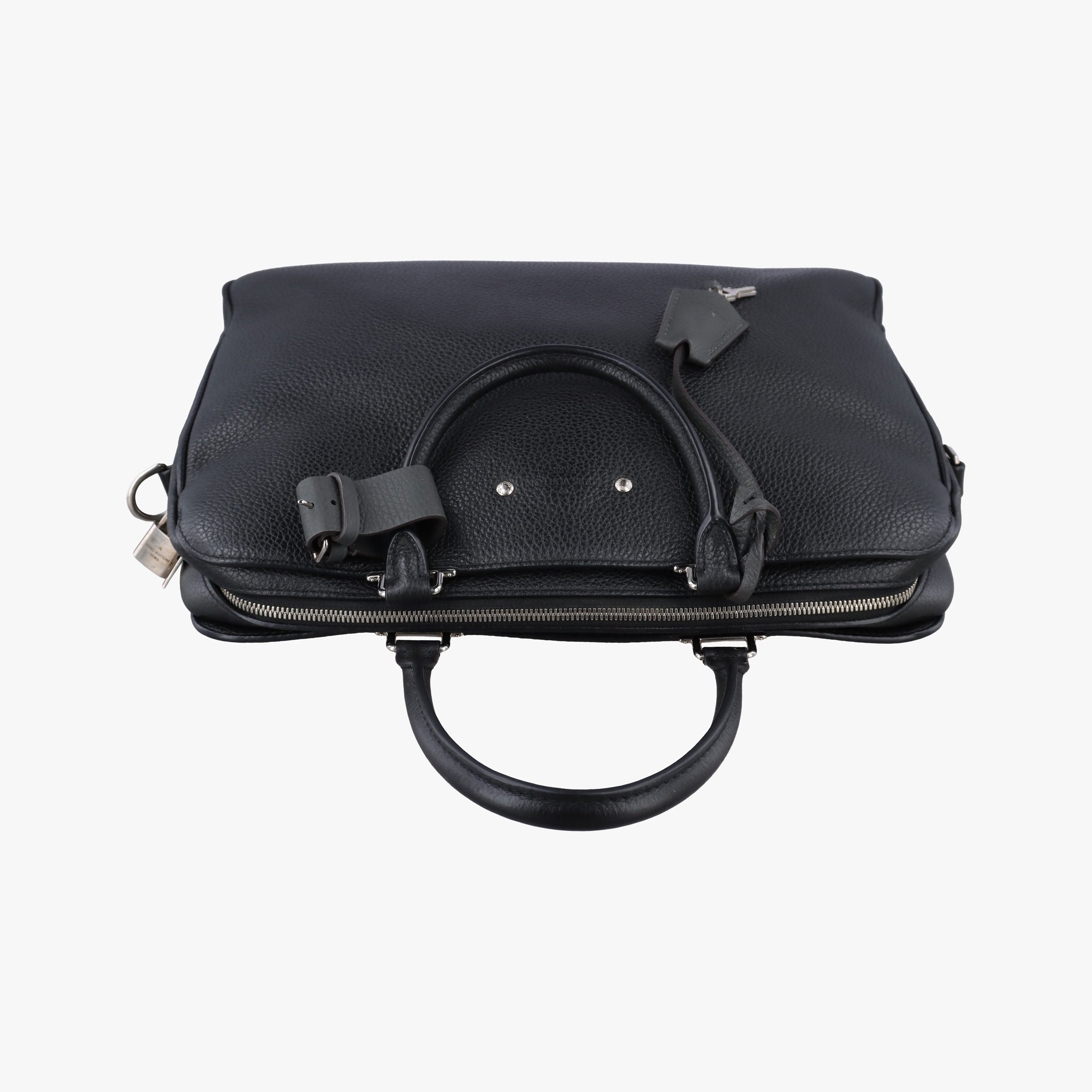 Secondhand Louis Vuitton Armand Briefcase MM Noir Taurillon leather M54381 shoulderbag | stylenewstar