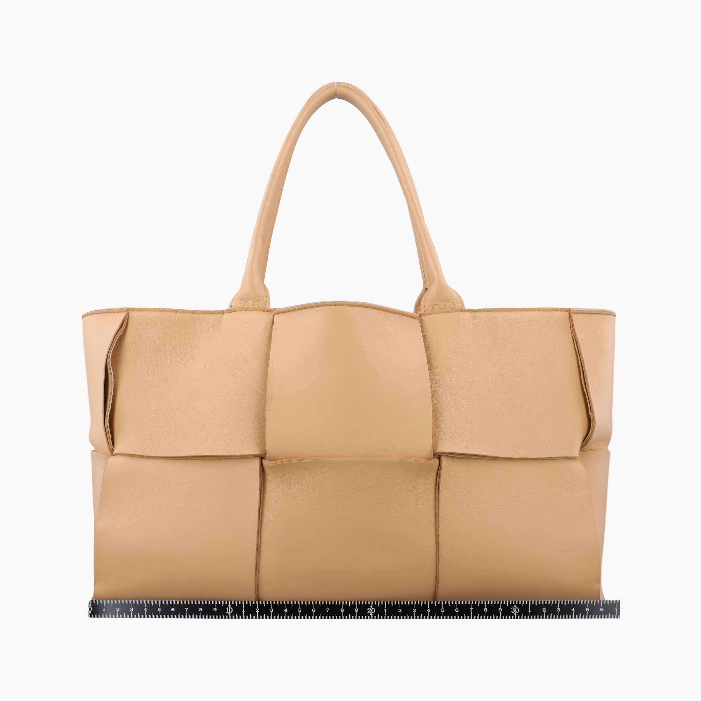Pre-owned Bottega Veneta THE ARCO Tote khaki lambskin  handbag | stylenewstar