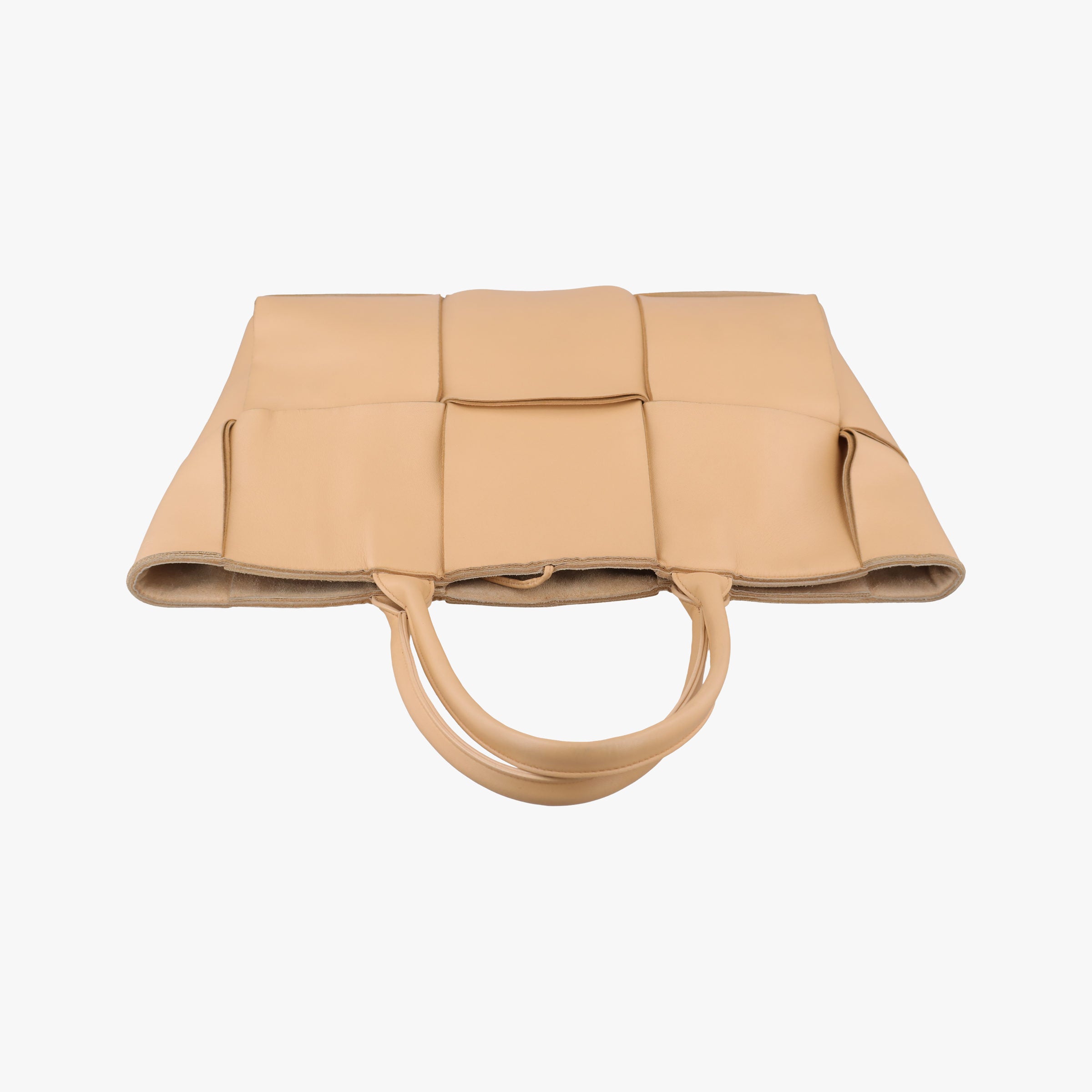 Pre-owned Bottega Veneta THE ARCO Tote khaki lambskin  handbag | stylenewstar