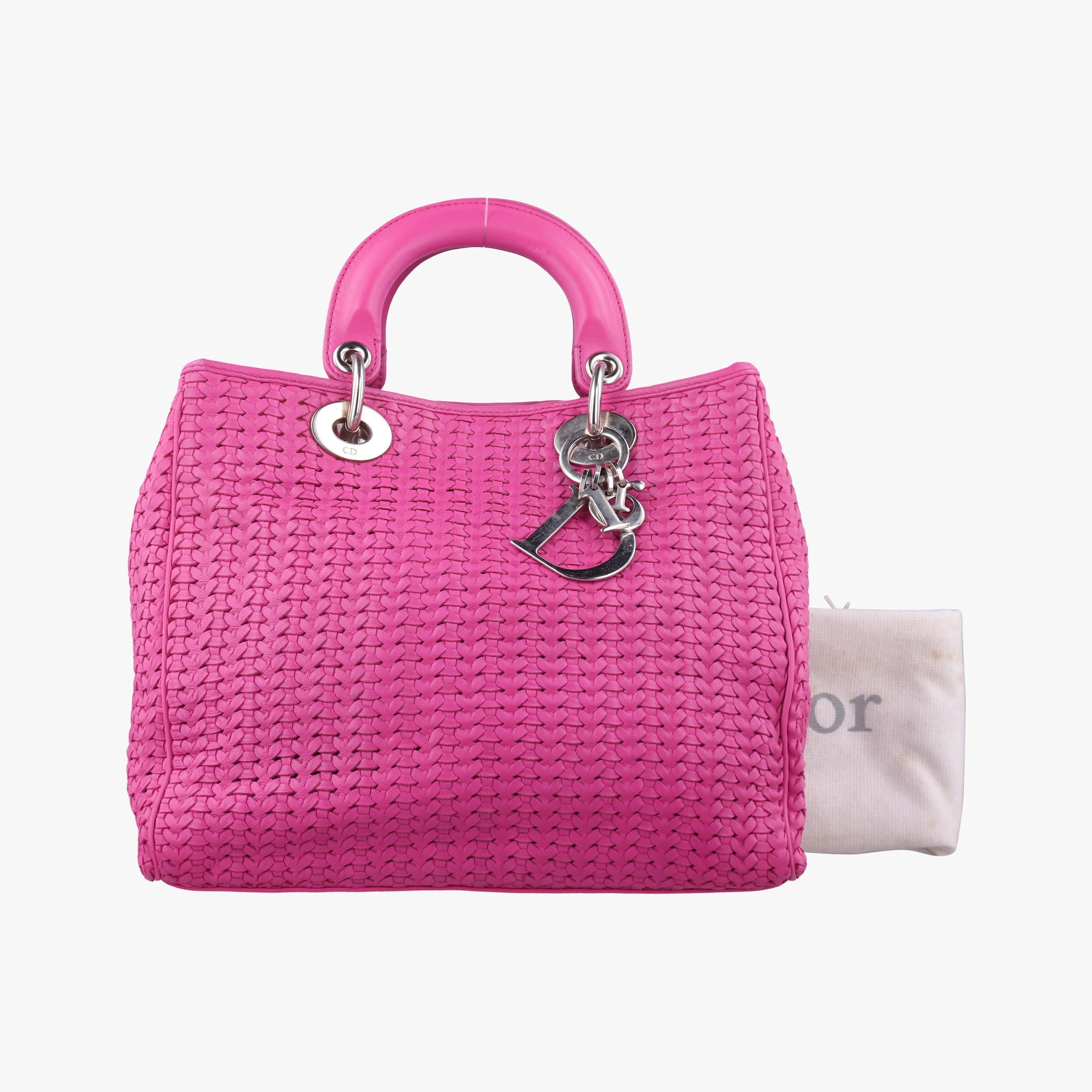 Pre-owned Christian Dior Soft Lady Dior Rose lambskin  handbag | stylenewstar