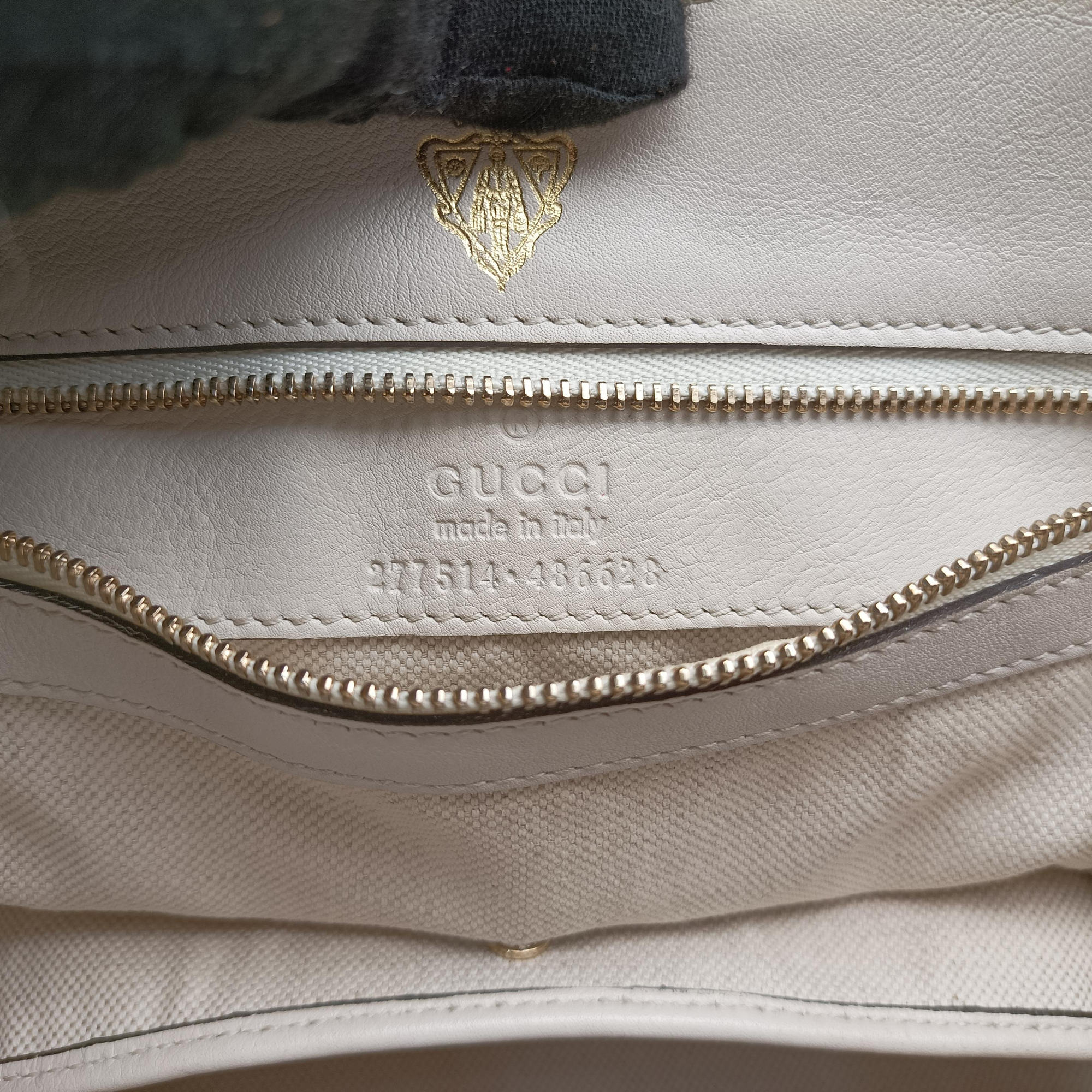Pre-owned Gucci Stirrup White Leather 277514 handbag | stylenewstar