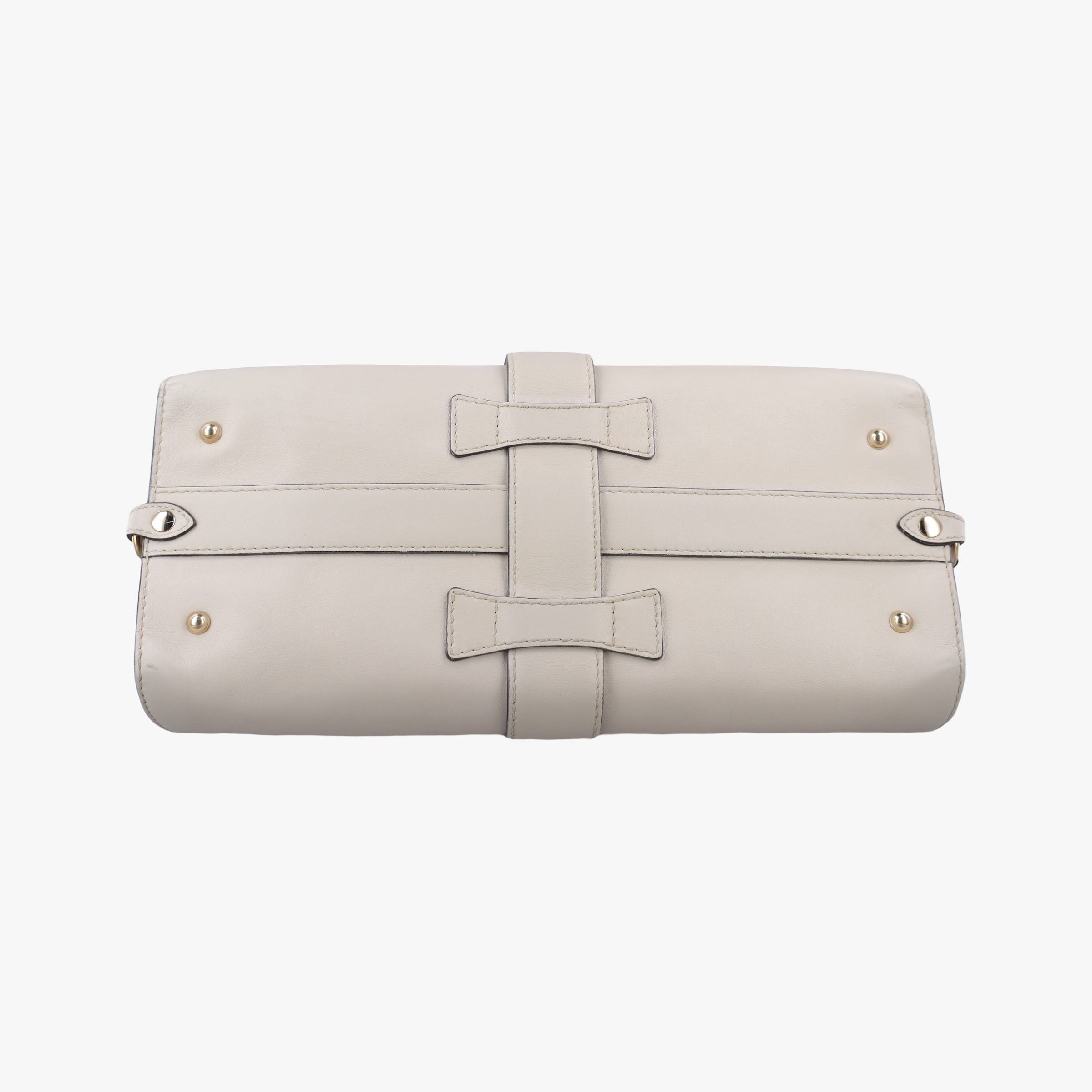 Pre-owned Gucci Stirrup White Leather 277514 handbag | stylenewstar