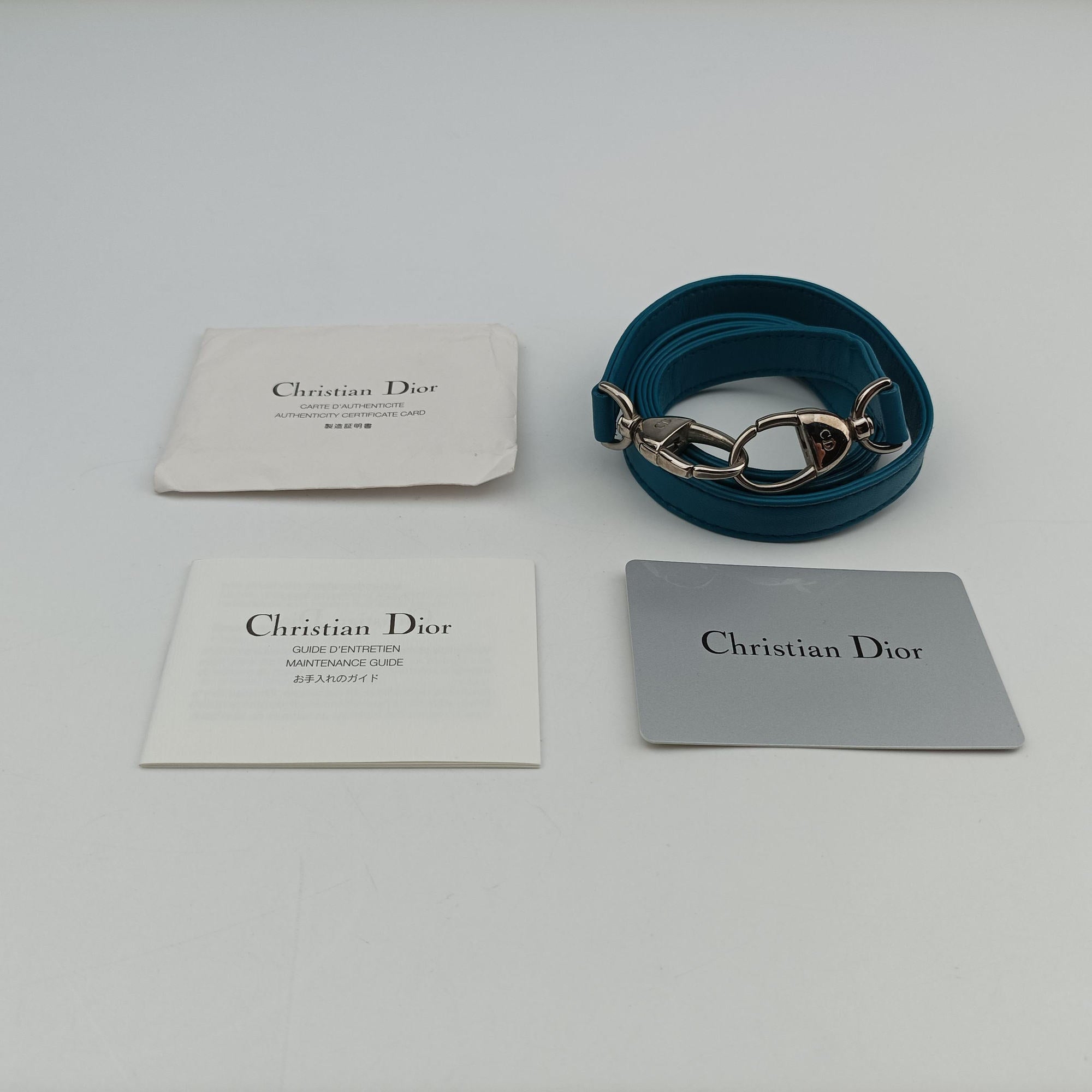 Pre-owned Christian Dior Lady Dior Navy×Pink×Light Blue lambskin  shoulderbag | stylenewstar