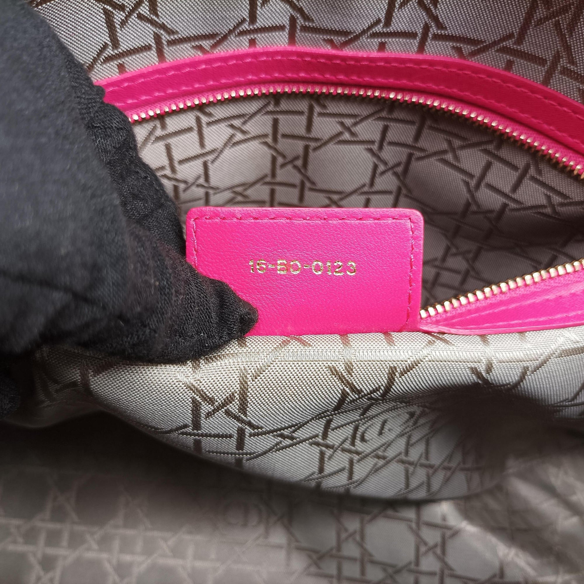 Pre-owned Christian Dior Lady Dior Rose lambskin  shoulderbag | stylenewstar