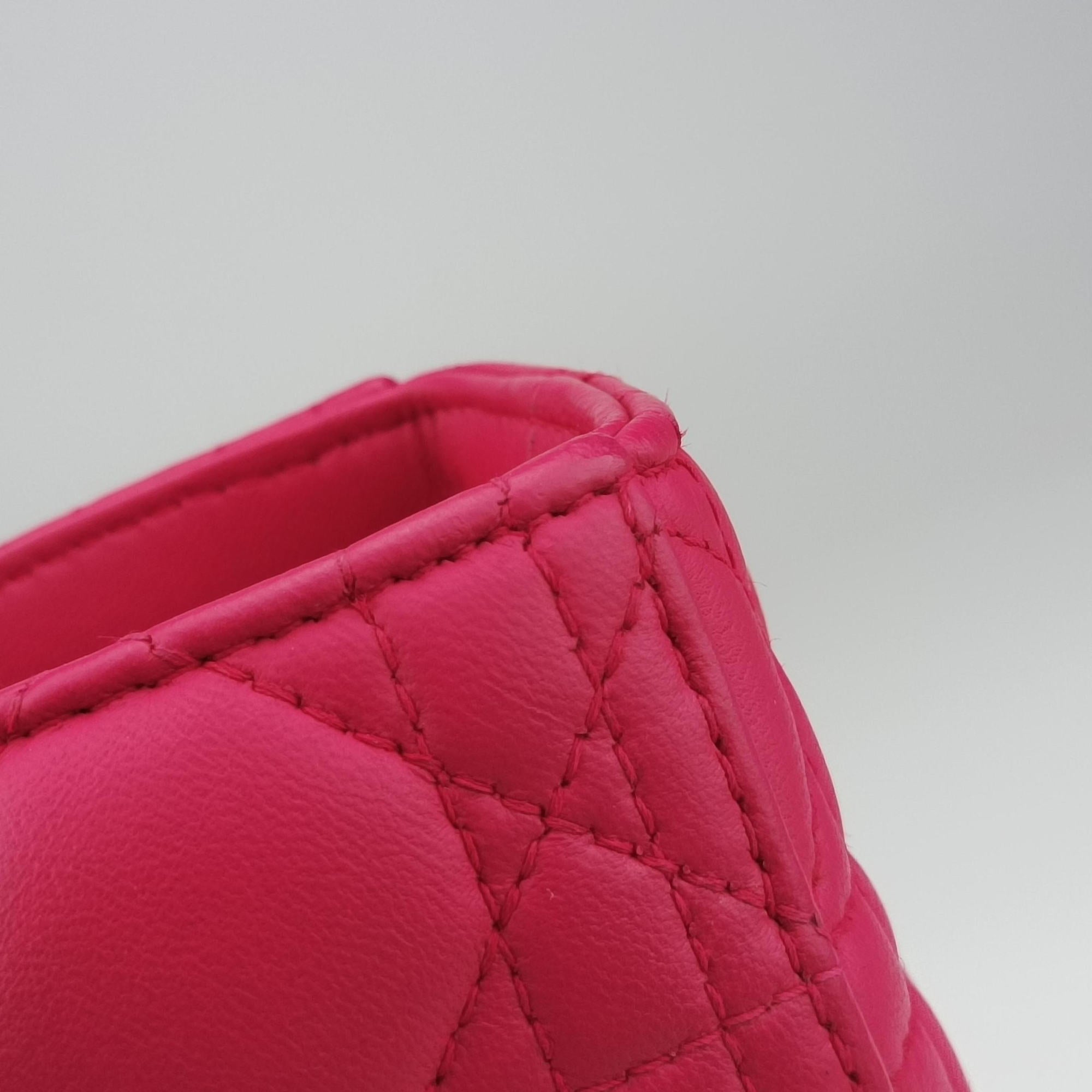 Pre-owned Christian Dior Lady Dior Rose lambskin  shoulderbag | stylenewstar