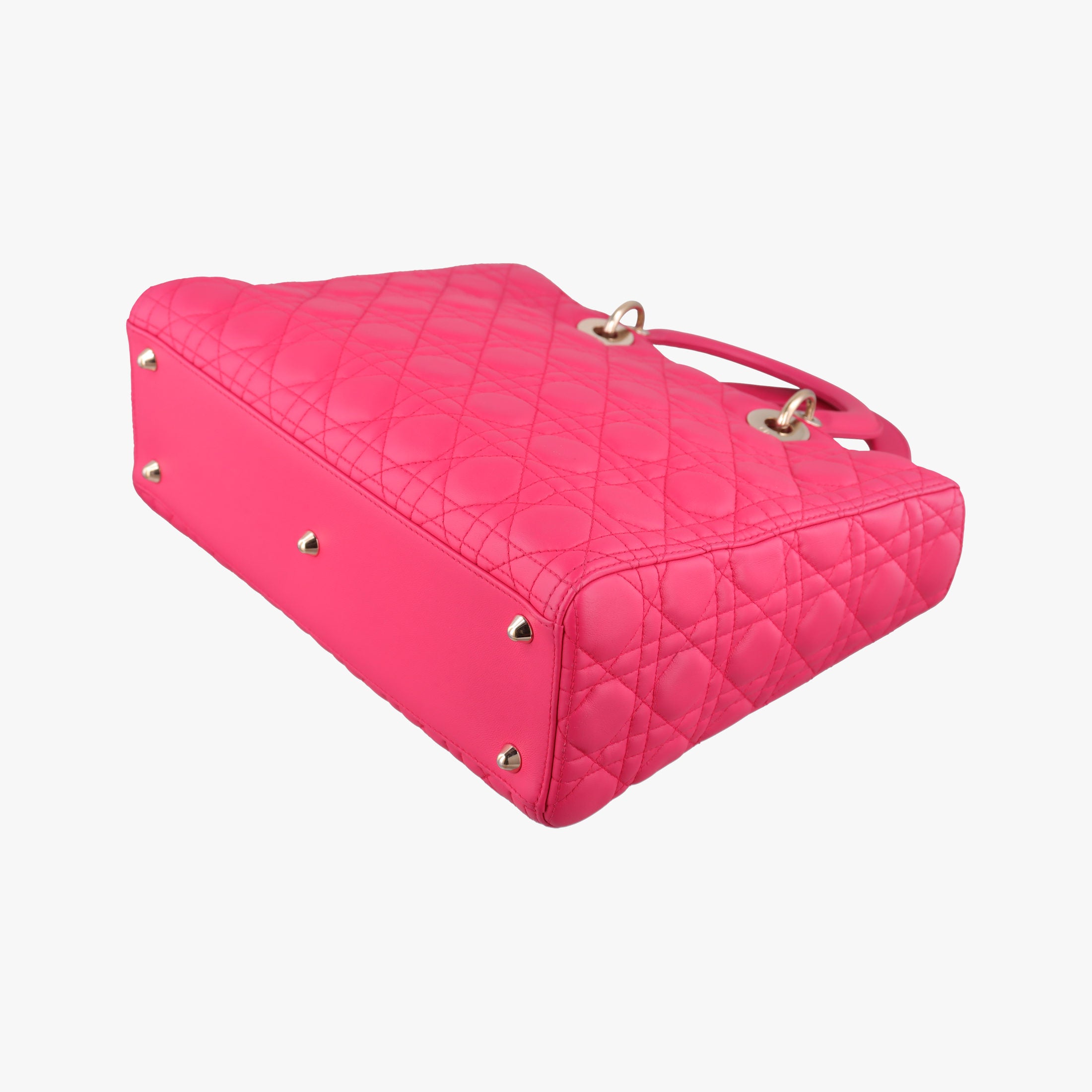 Pre-owned Christian Dior Lady Dior Rose lambskin  shoulderbag | stylenewstar