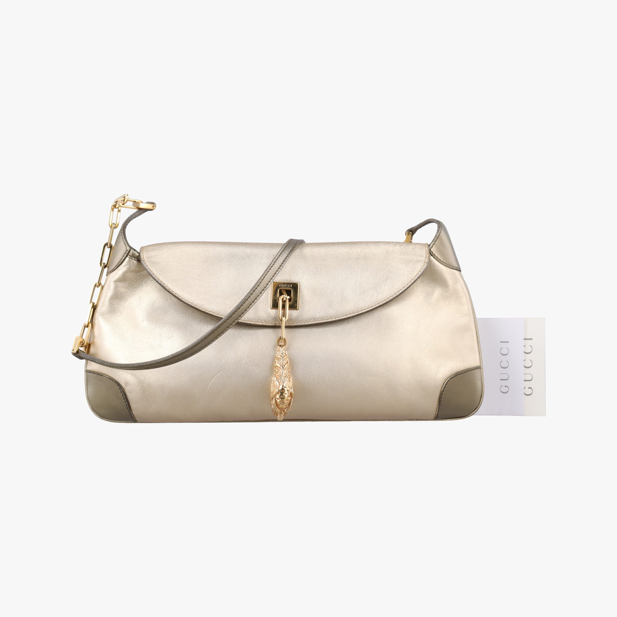 Pre-owned Gucci Jackie Gold Leather 001.41 shoulderbag | stylenewstar
