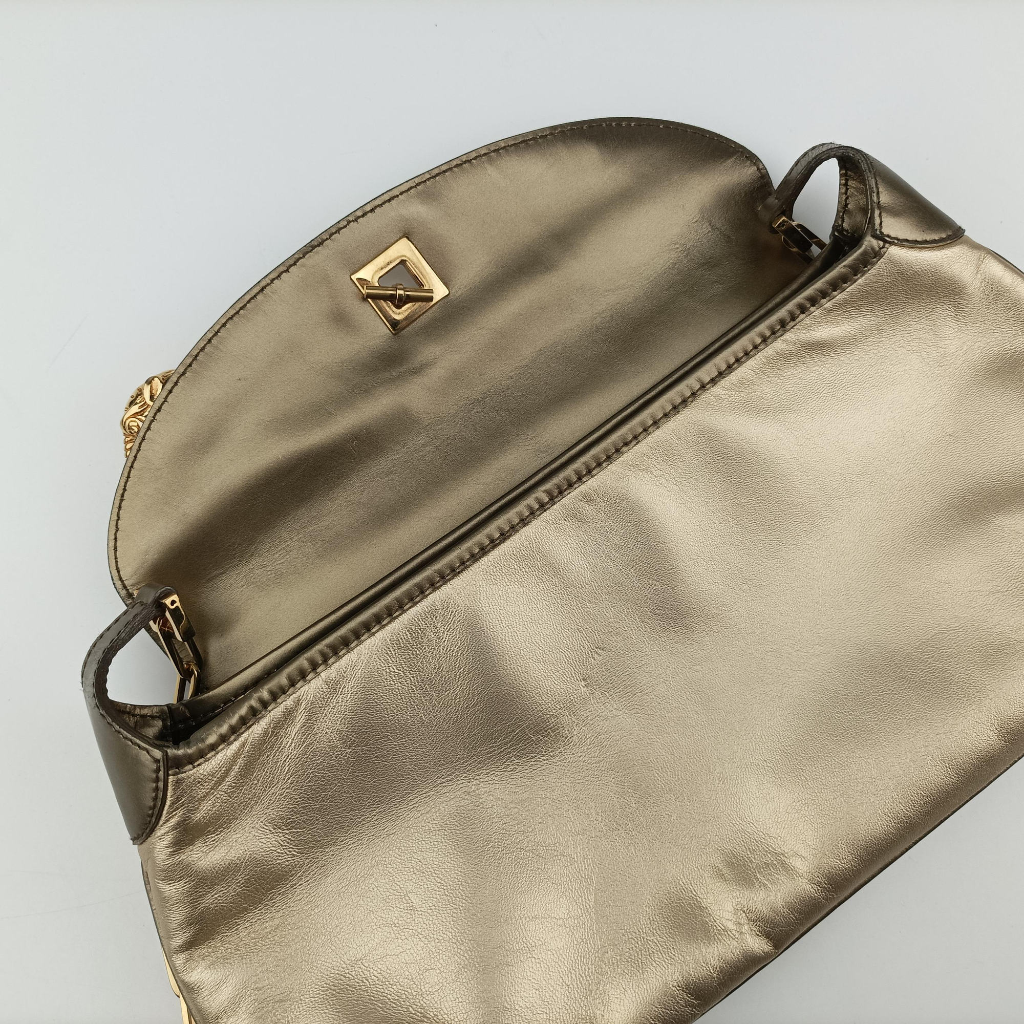 Pre-owned Gucci Jackie Gold Leather 001.41 shoulderbag | stylenewstar