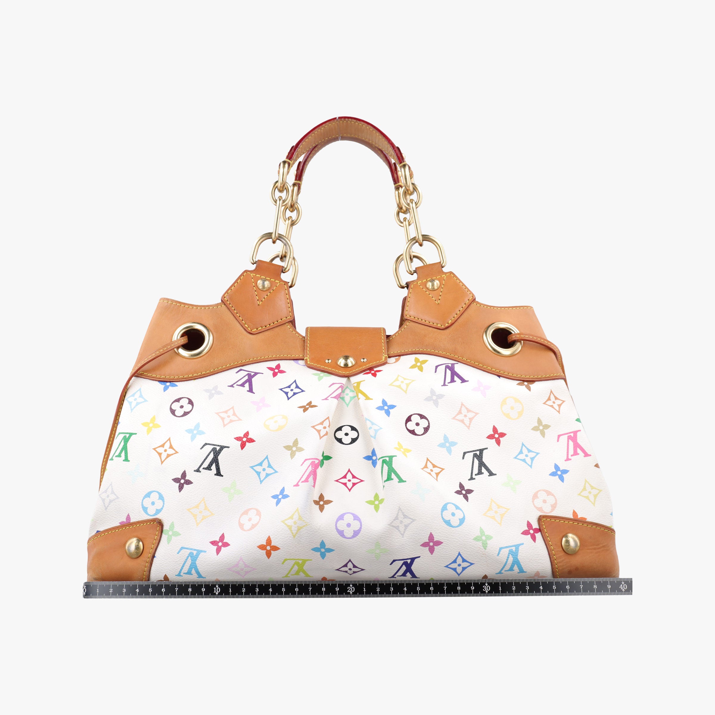 Pre-owned Louis Vuitton URSULA white Monogram Multicolor M40123 handbag | stylenewstar
