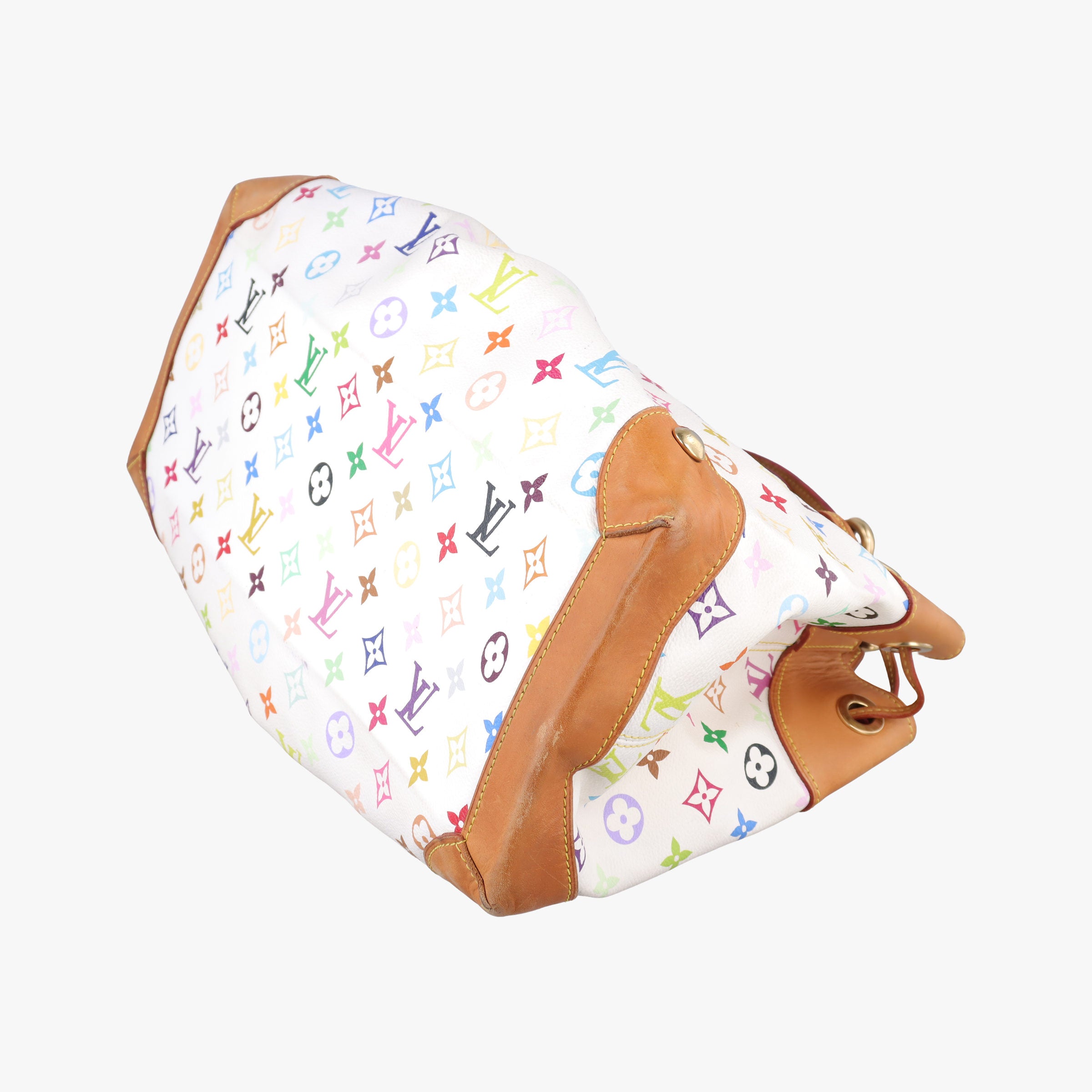 Pre-owned Louis Vuitton URSULA white Monogram Multicolor M40123 handbag | stylenewstar