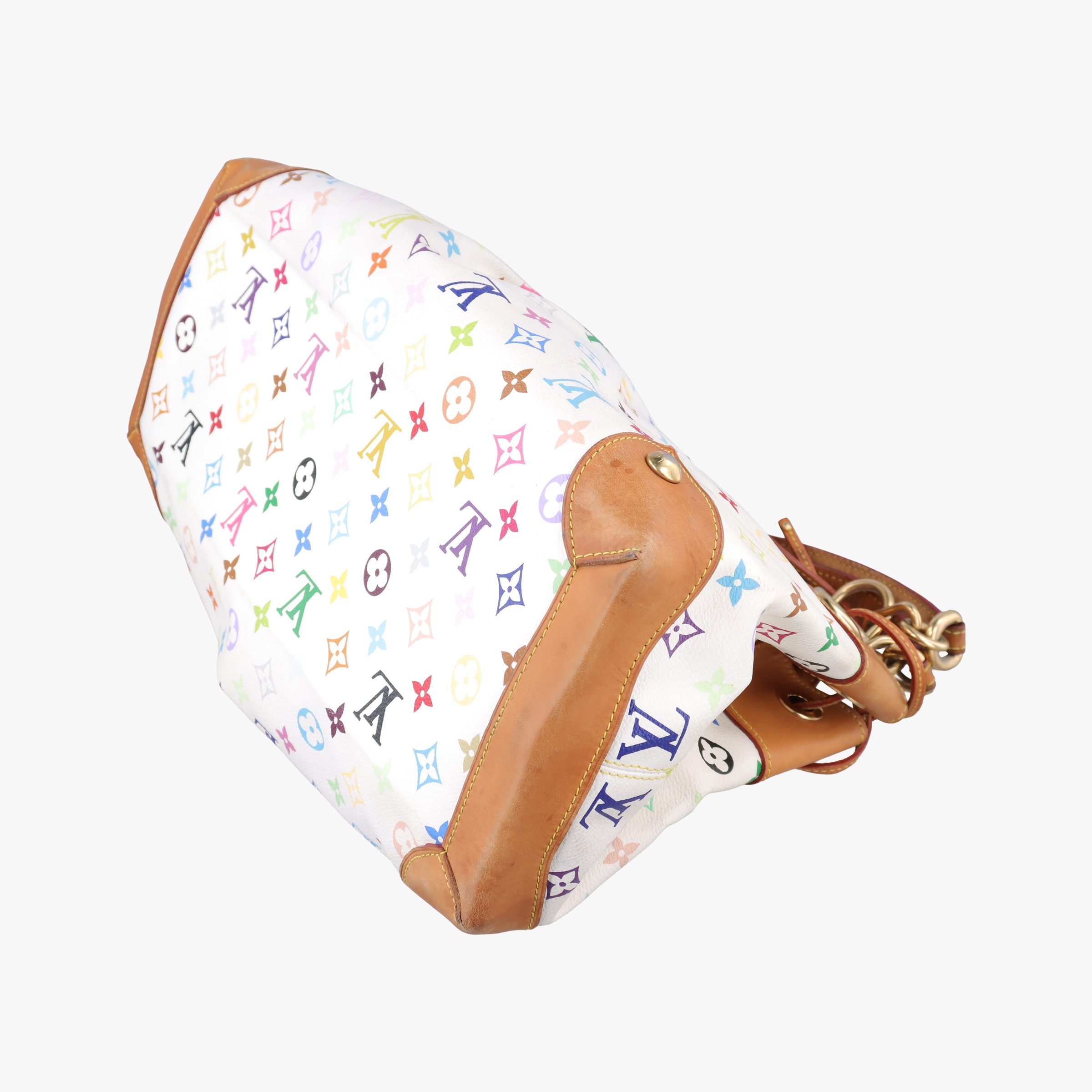 Pre-owned Louis Vuitton URSULA white Monogram Multicolor M40123 handbag | stylenewstar