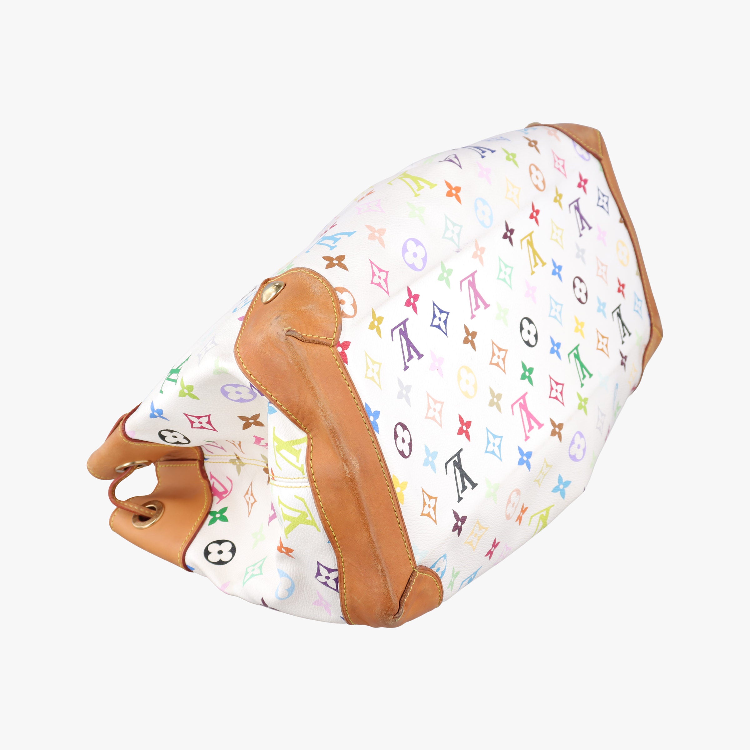 Pre-owned Louis Vuitton URSULA white Monogram Multicolor M40123 handbag | stylenewstar