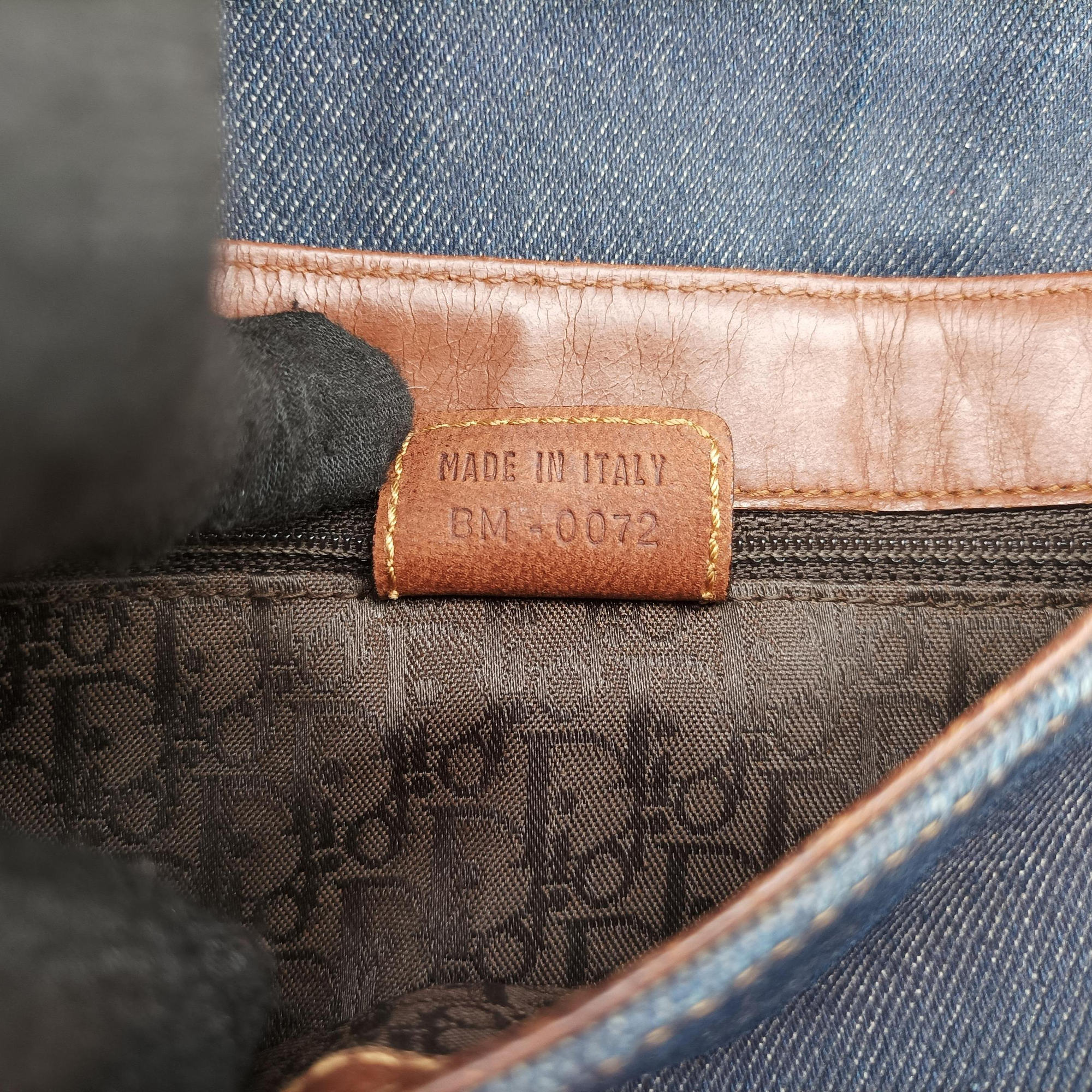 Secondhand Christian Dior Street Chic Brown×blue canvasxleather  shoulderbag | stylenewstar