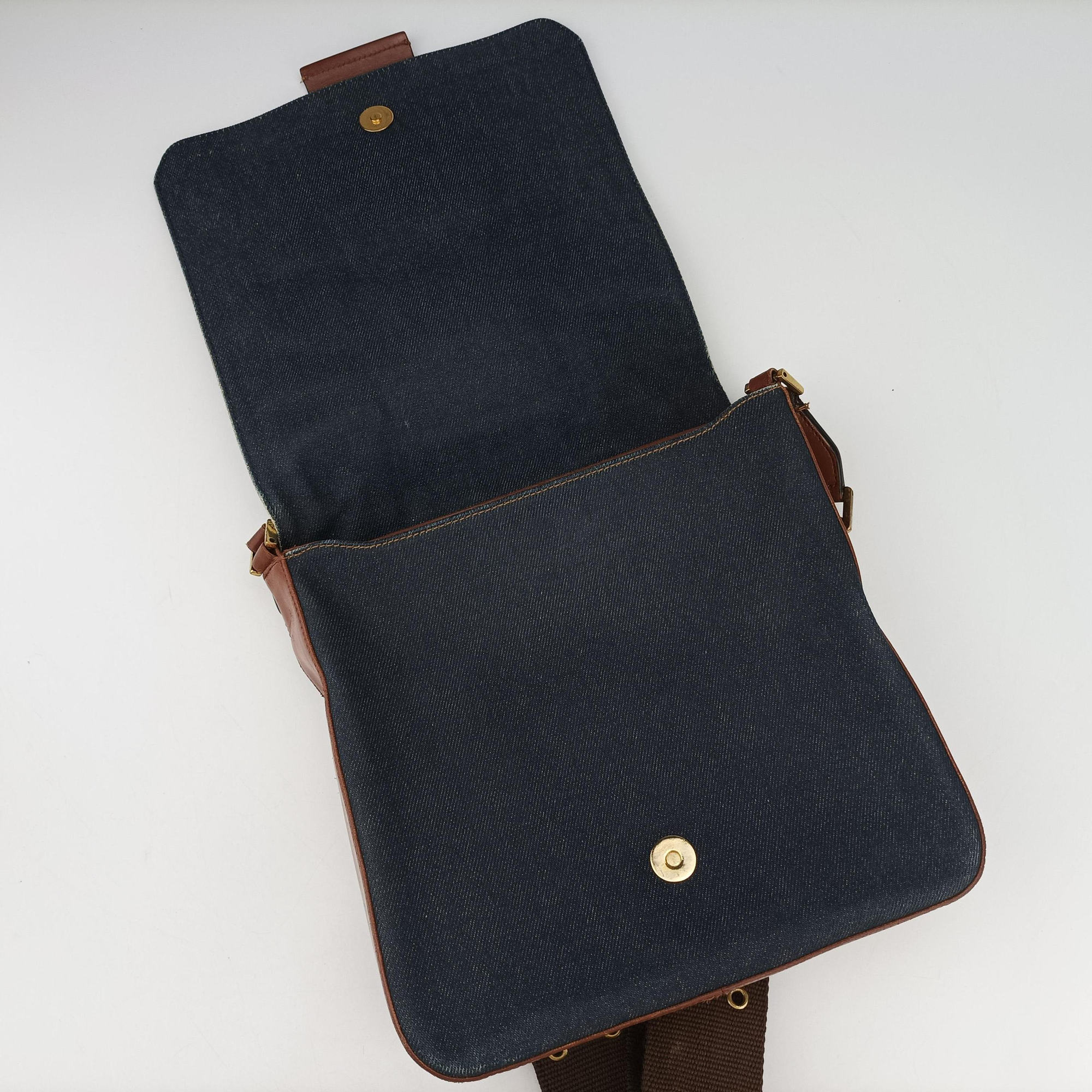 Secondhand Christian Dior Street Chic Brown×blue canvasxleather  shoulderbag | stylenewstar