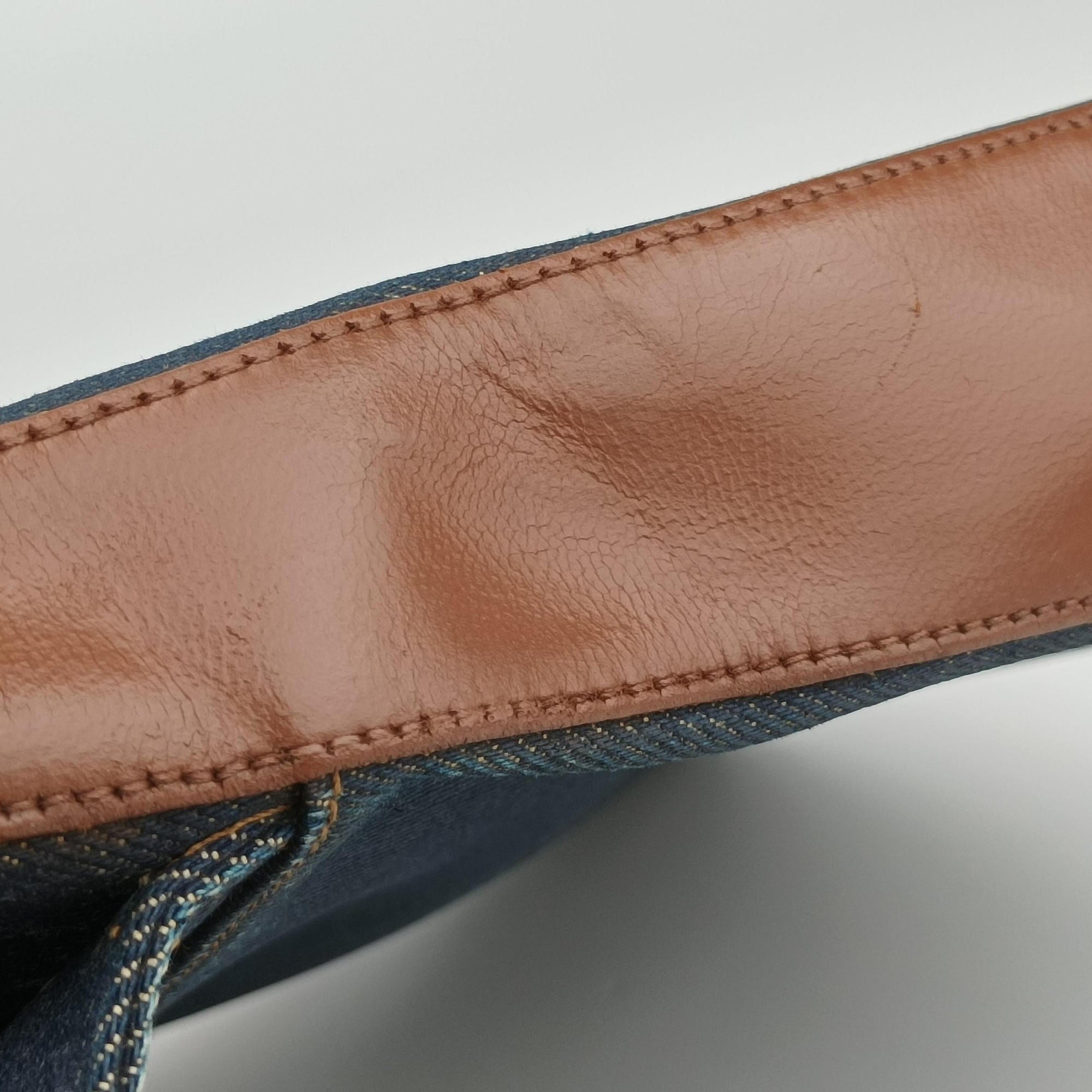 Secondhand Christian Dior Street Chic Brown×blue canvasxleather  shoulderbag | stylenewstar