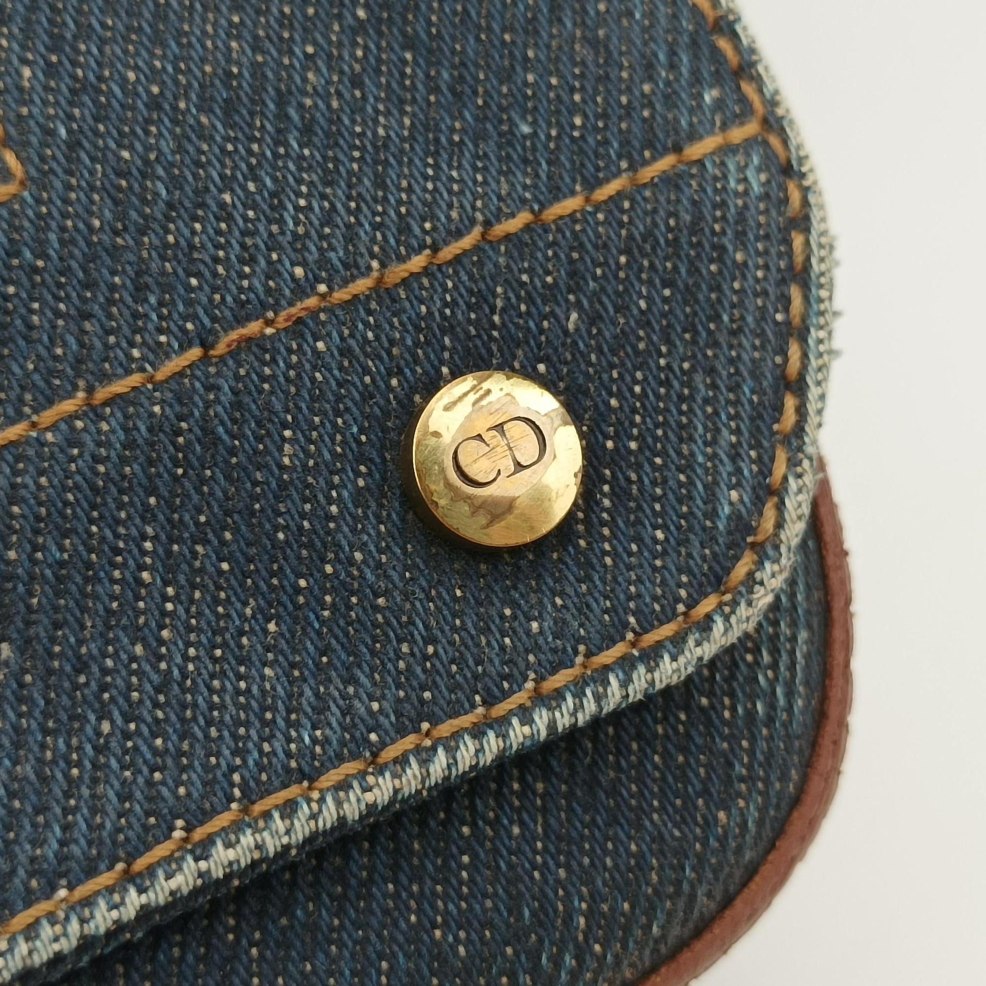 Secondhand Christian Dior Street Chic Brown×blue canvasxleather  shoulderbag | stylenewstar
