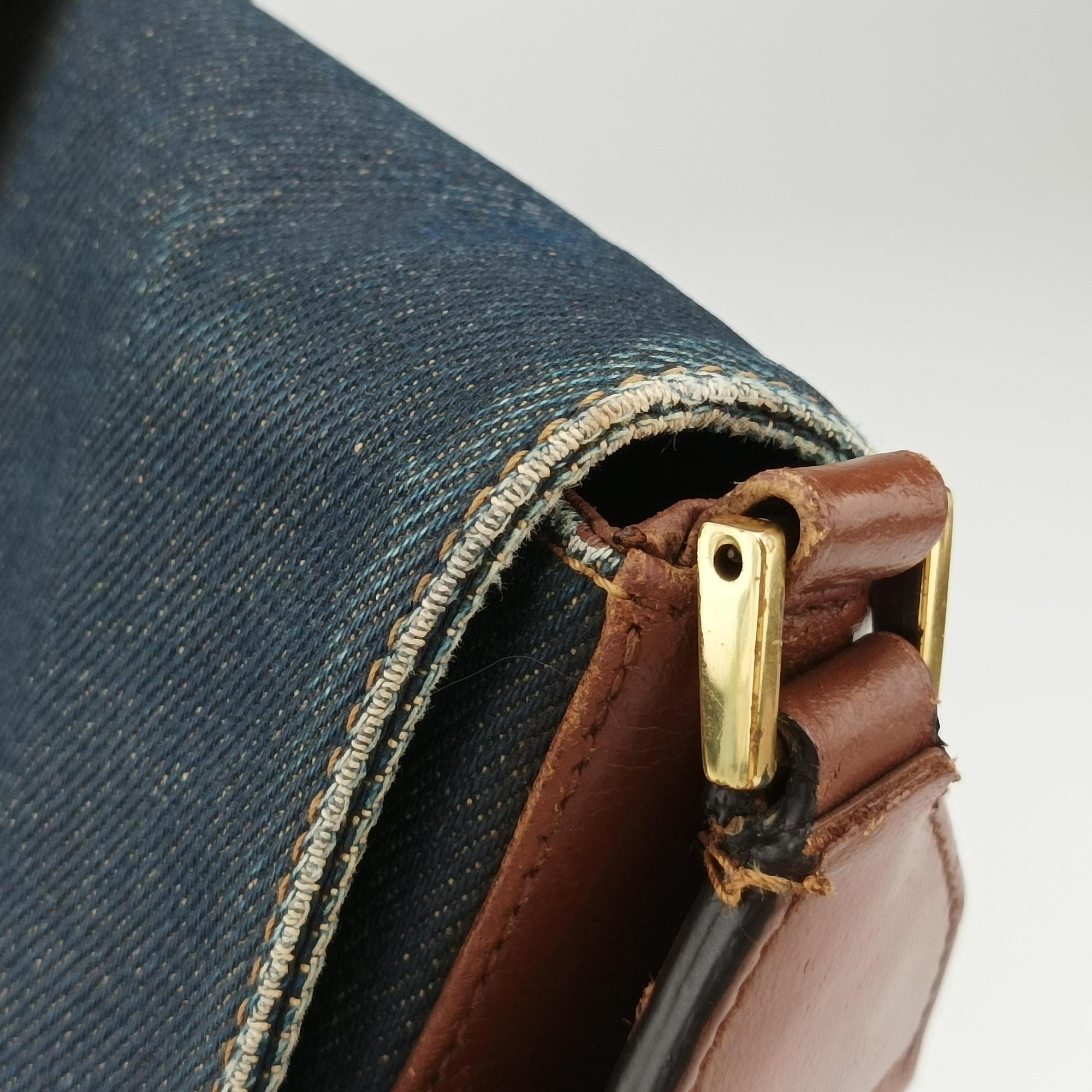 Secondhand Christian Dior Street Chic Brown×blue canvasxleather  shoulderbag | stylenewstar
