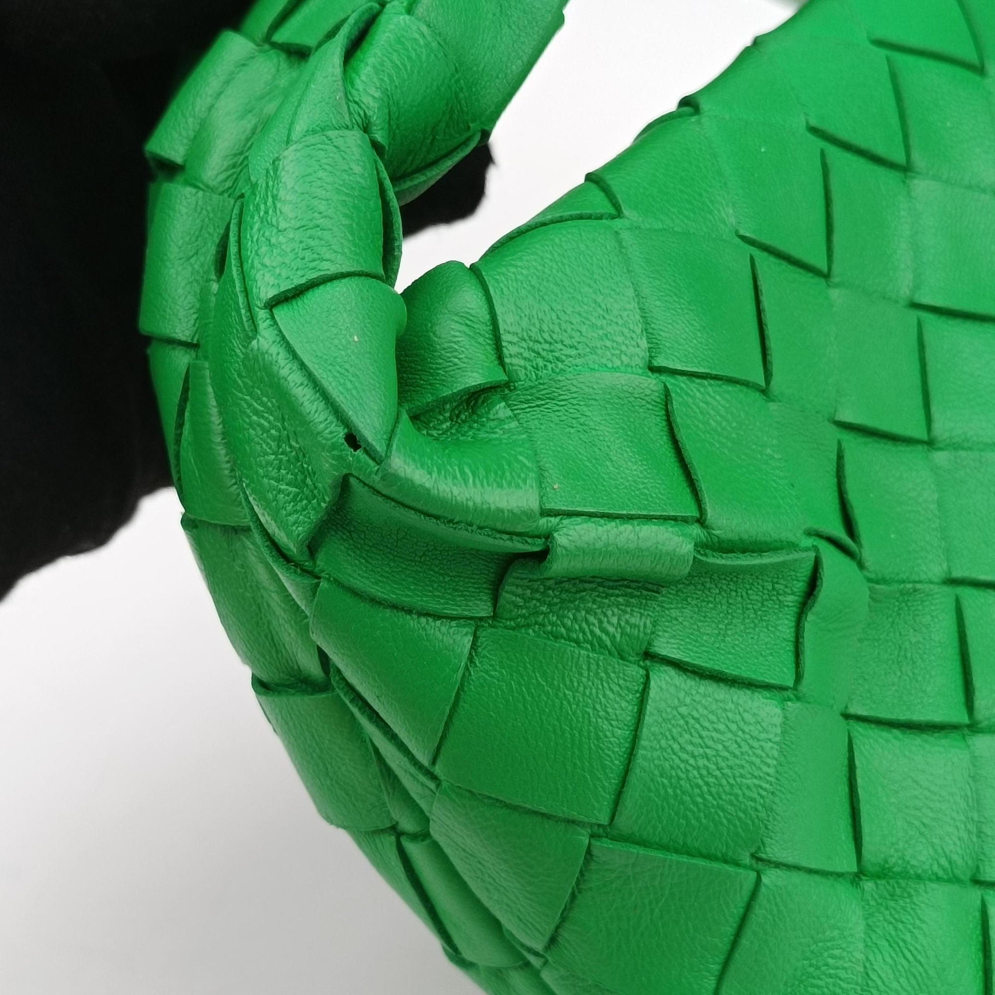 Vintage Bottega Veneta The Jodie Green lambskin  handbag | stylenewstar
