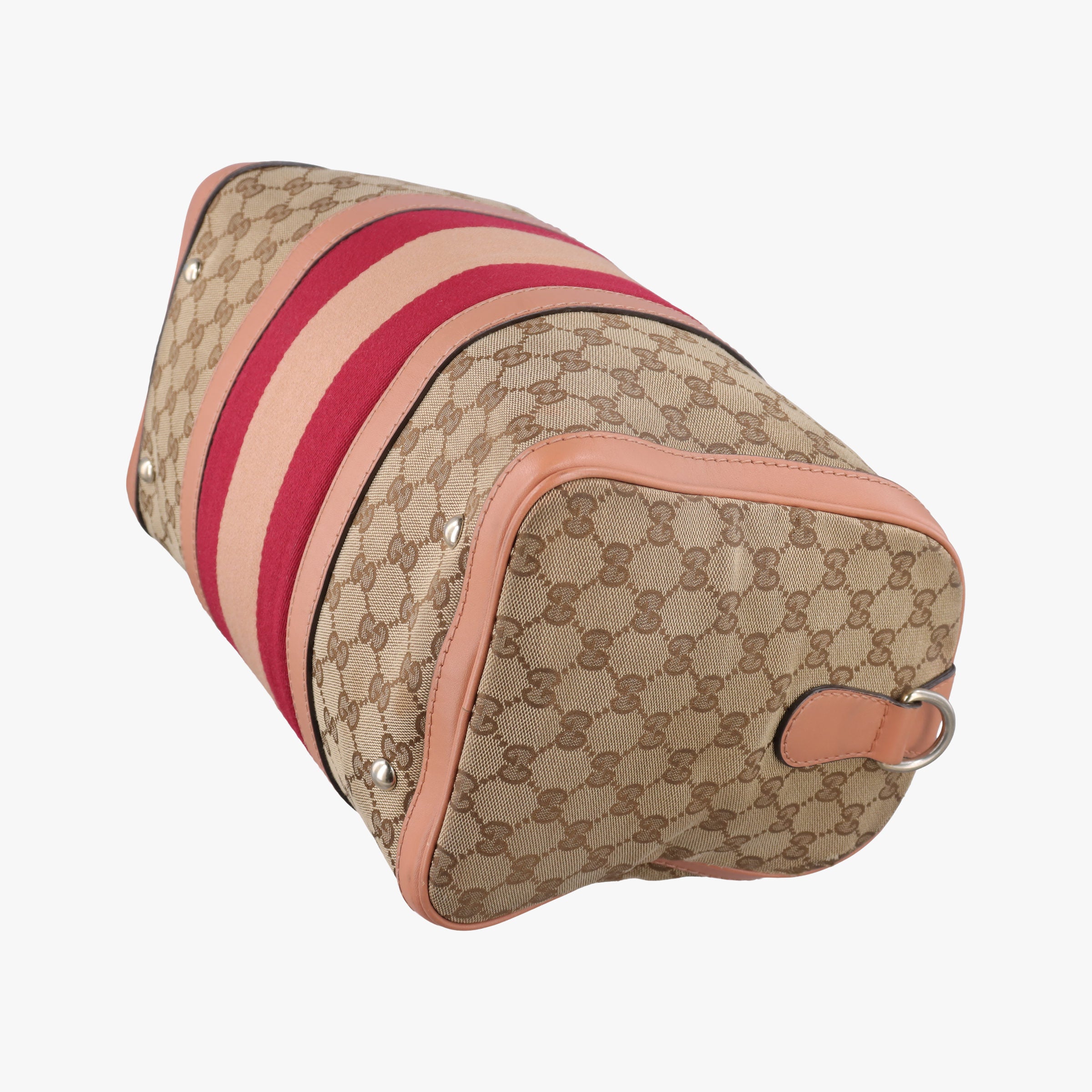 Pre-owned Gucci Sherry Line Beige×red×orange Canvas×Leather 247205 shoulderbag | stylenewstar
