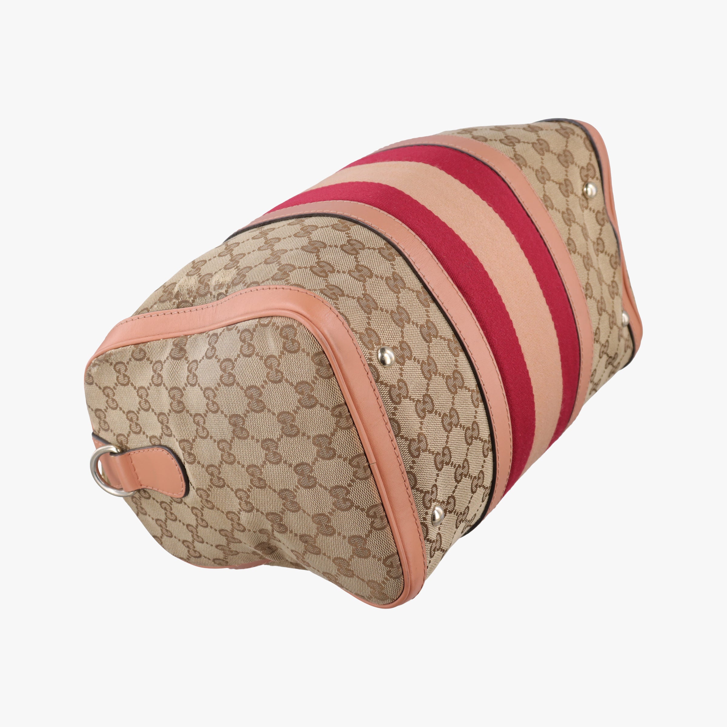 Pre-owned Gucci Sherry Line Beige×red×orange Canvas×Leather 247205 shoulderbag | stylenewstar