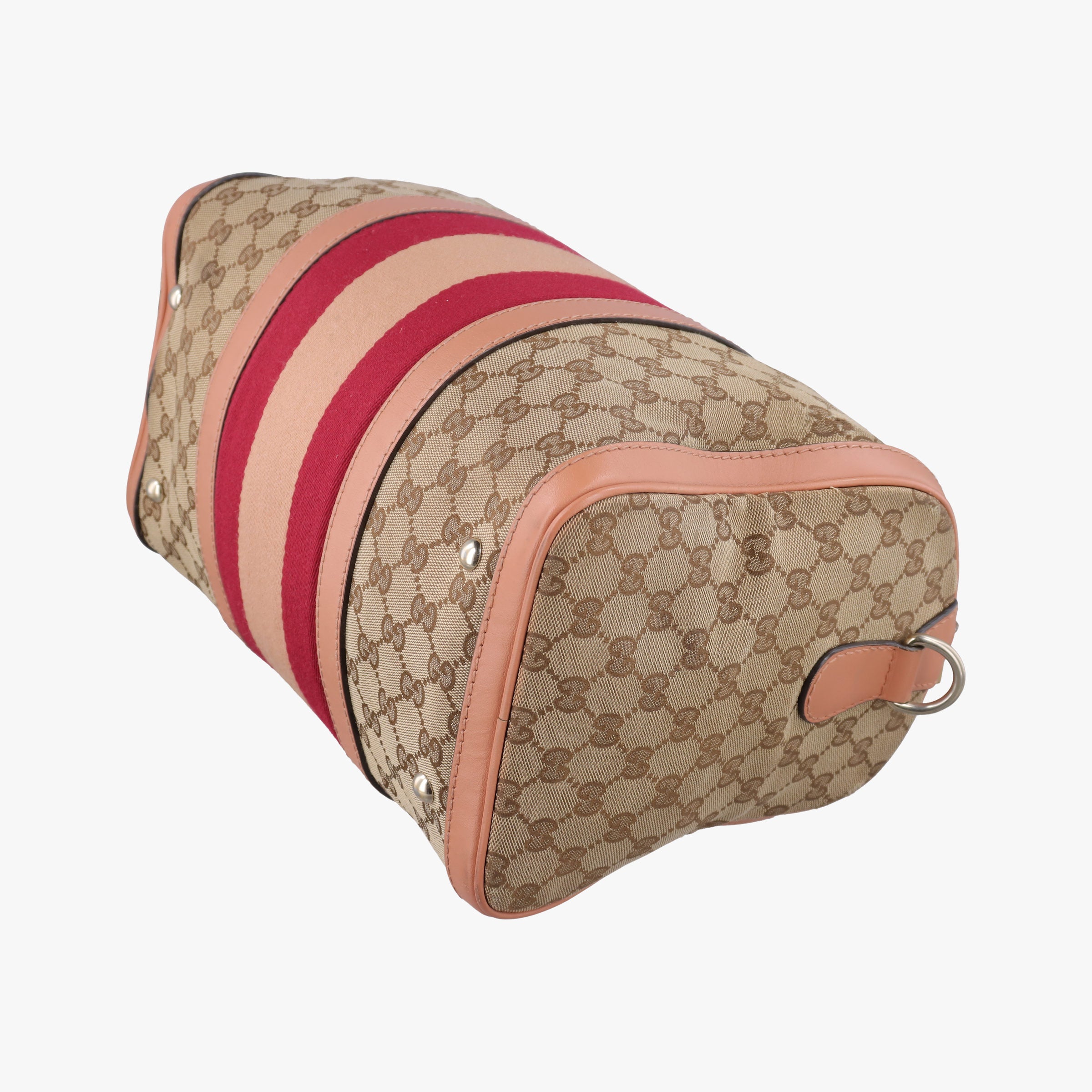 Pre-owned Gucci Sherry Line Beige×red×orange Canvas×Leather 247205 shoulderbag | stylenewstar