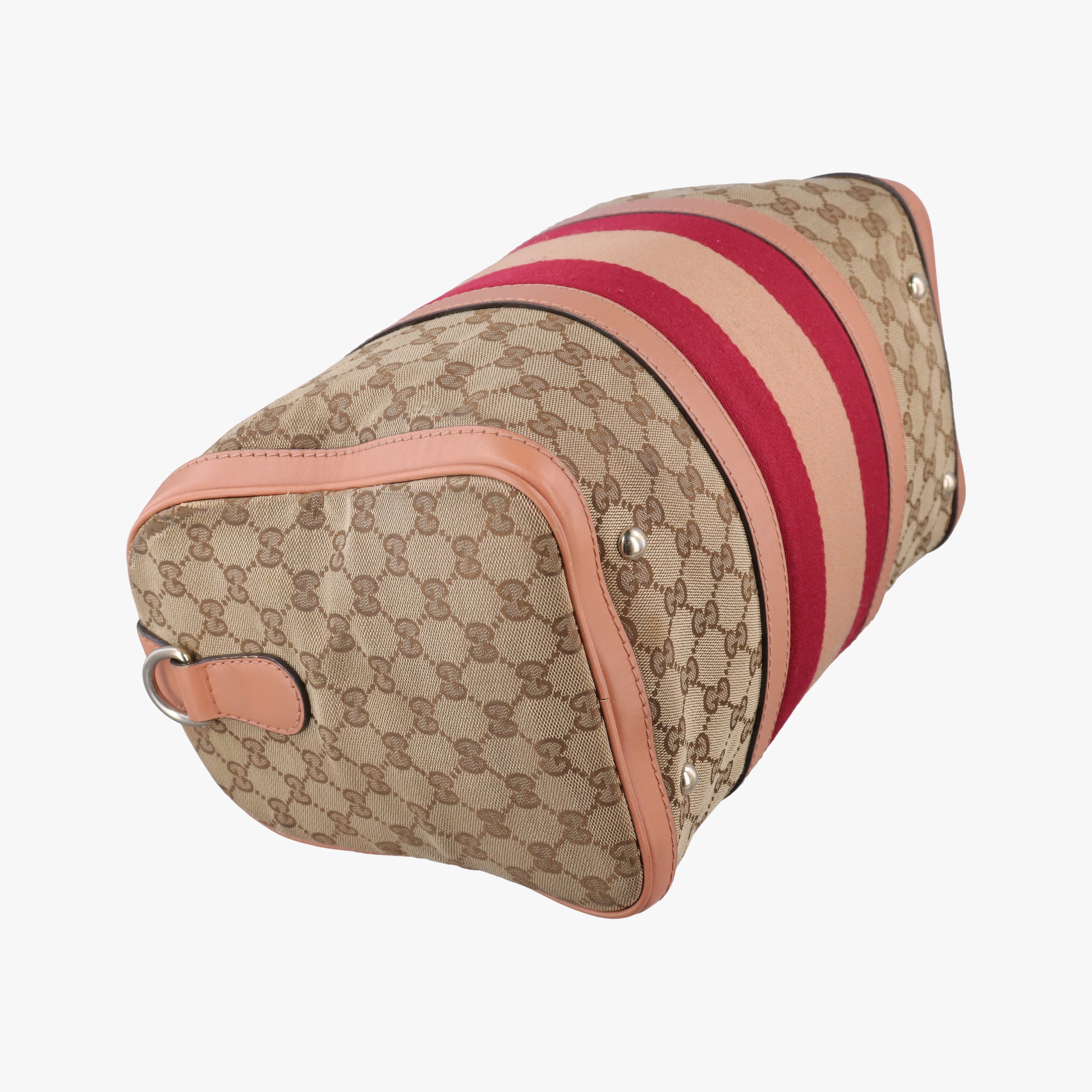 Pre-owned Gucci Sherry Line Beige×red×orange Canvas×Leather 247205 shoulderbag | stylenewstar