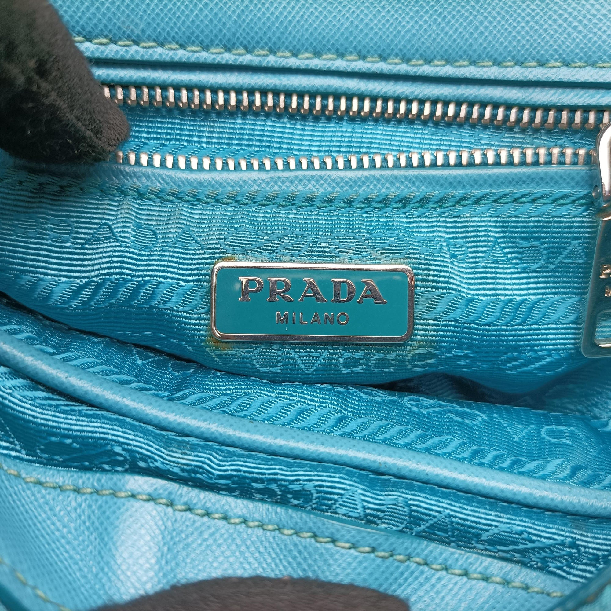 Pre-owned Prada Tessuto Nylon Quilted Impuntu Flap Blue nylon  shoulderbag | stylenewstar