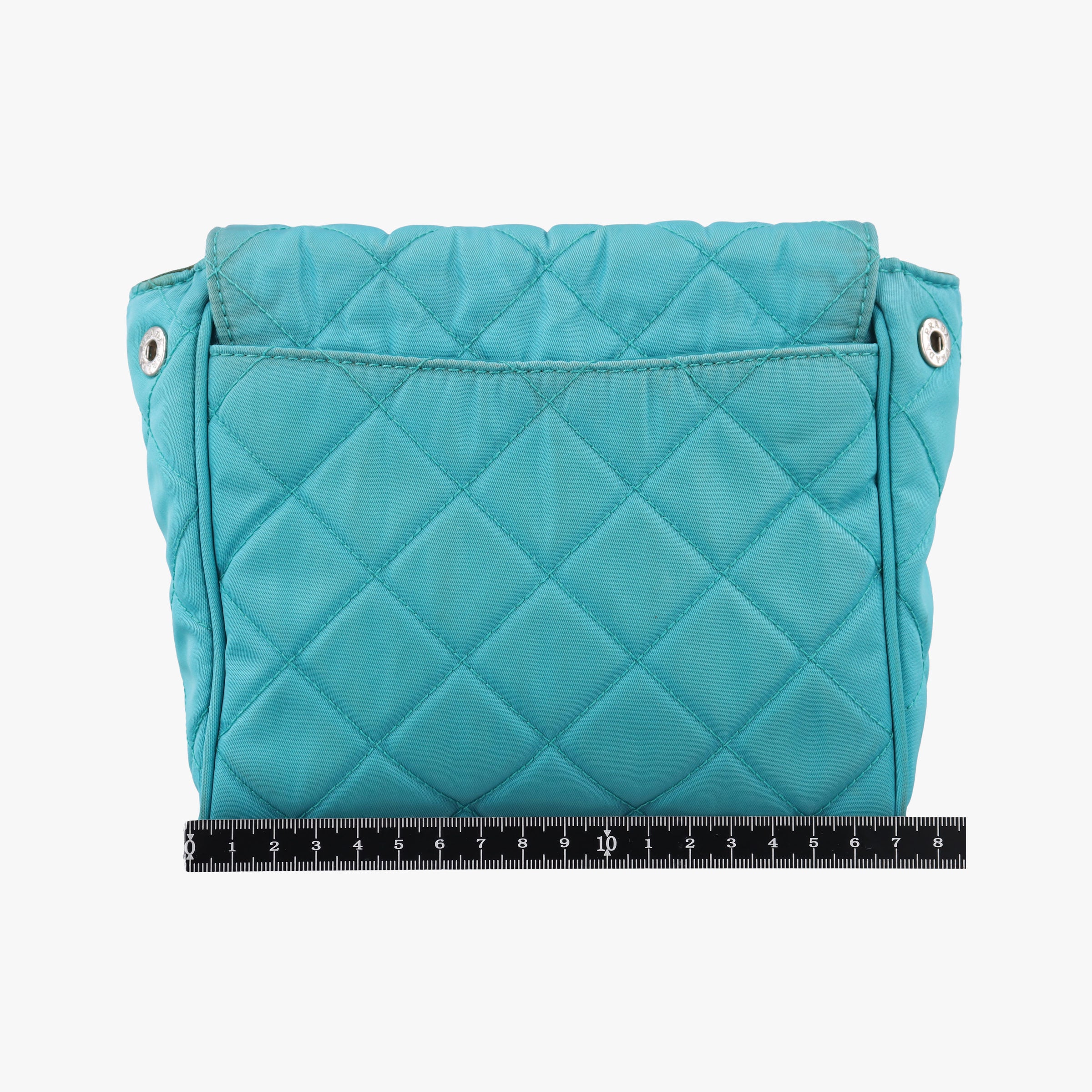 Pre-owned Prada Tessuto Nylon Quilted Impuntu Flap Blue nylon  shoulderbag | stylenewstar