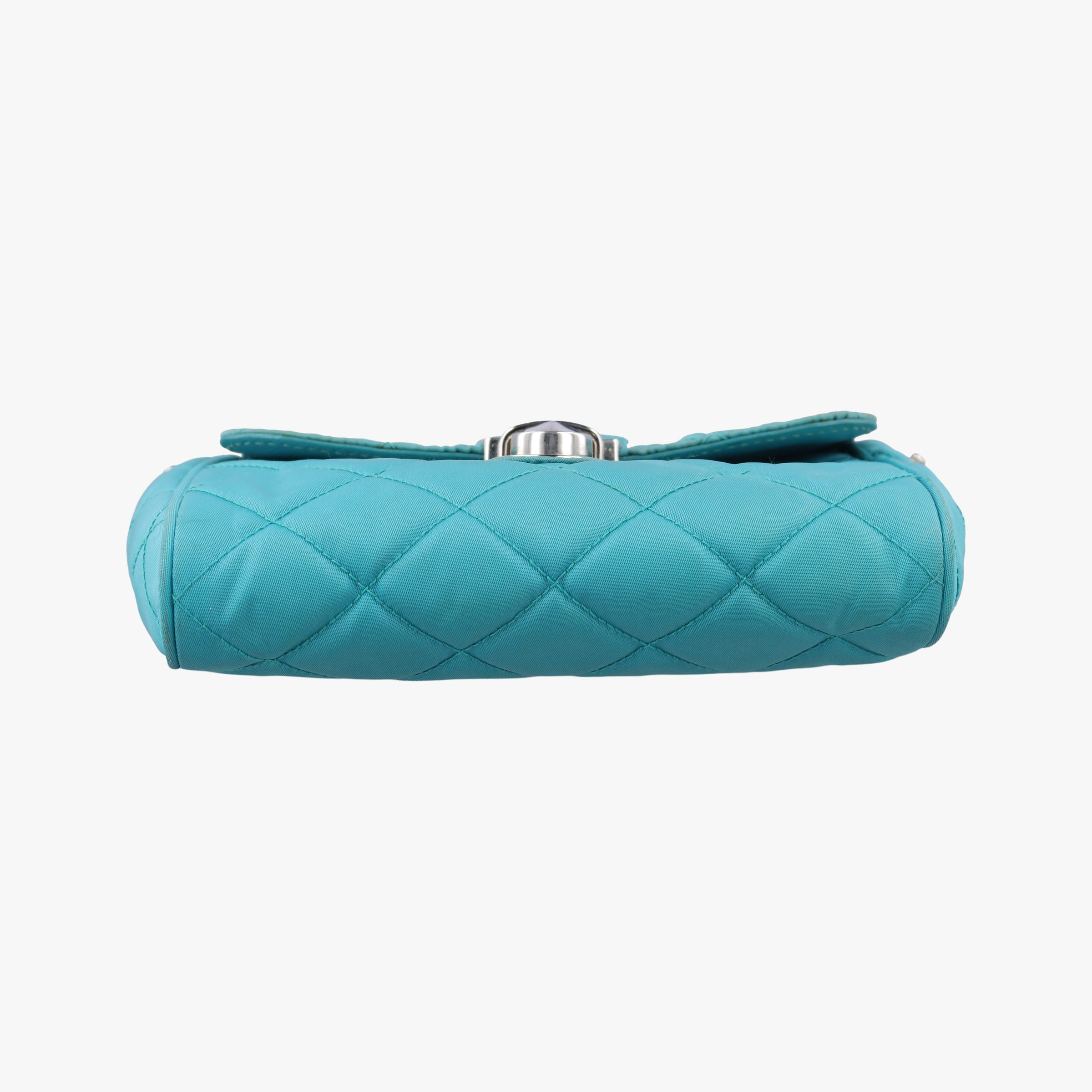 Pre-owned Prada Tessuto Nylon Quilted Impuntu Flap Blue nylon  shoulderbag | stylenewstar