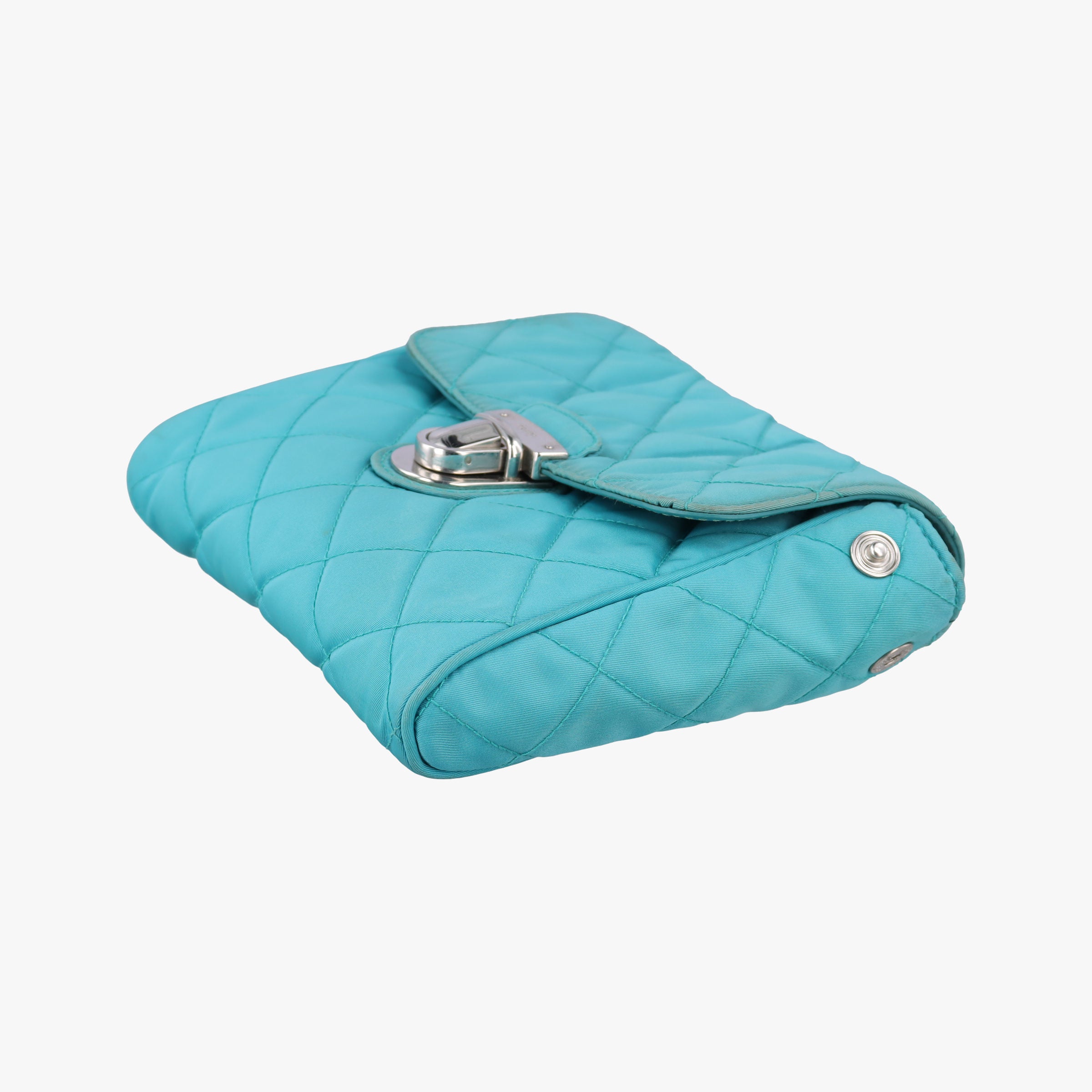 Pre-owned Prada Tessuto Nylon Quilted Impuntu Flap Blue nylon  shoulderbag | stylenewstar
