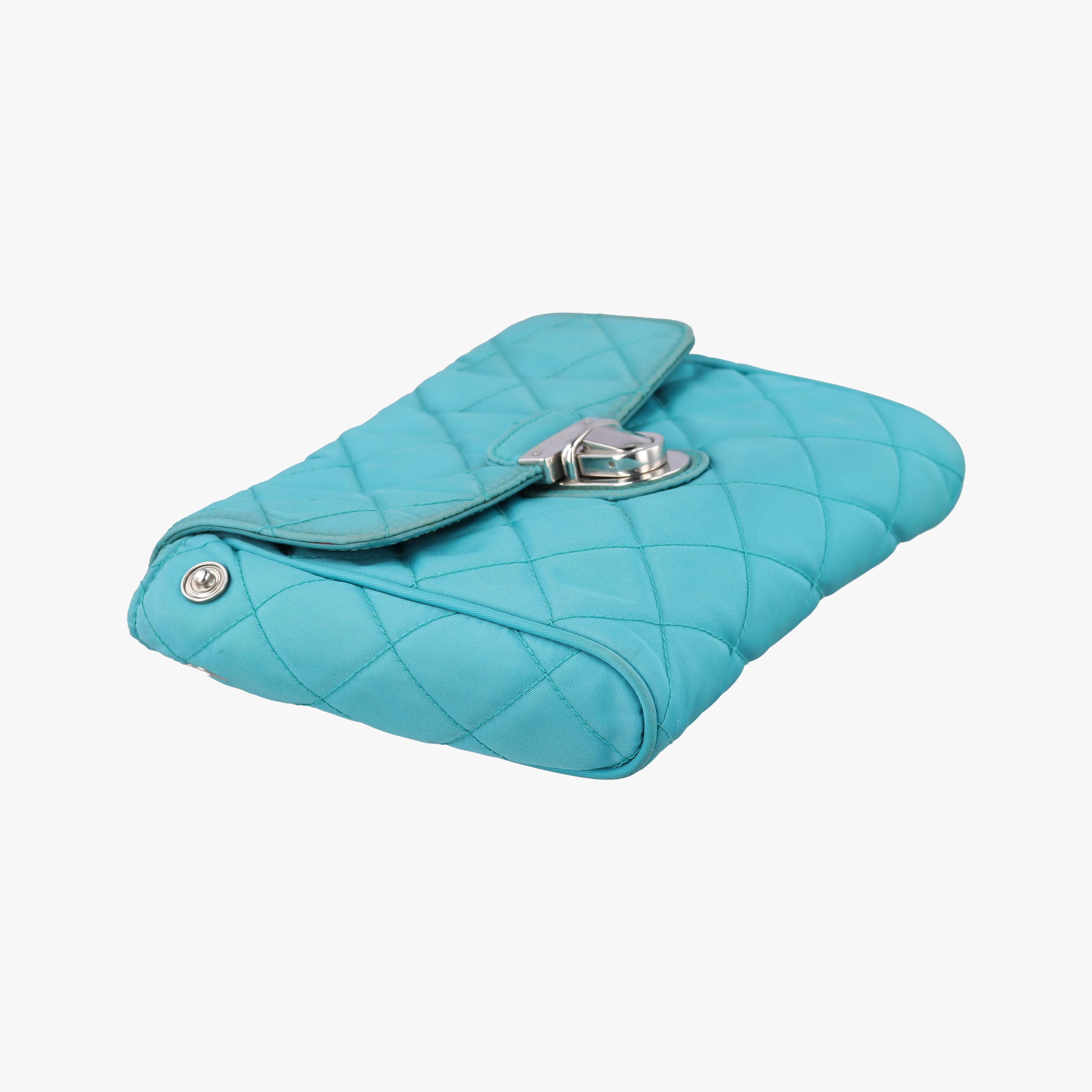 Pre-owned Prada Tessuto Nylon Quilted Impuntu Flap Blue nylon  shoulderbag | stylenewstar