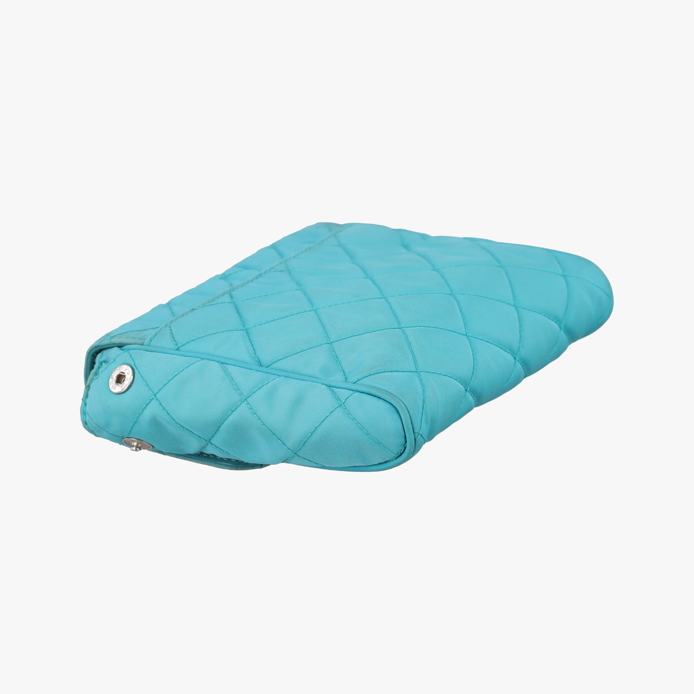 Pre-owned Prada Tessuto Nylon Quilted Impuntu Flap Blue nylon  shoulderbag | stylenewstar