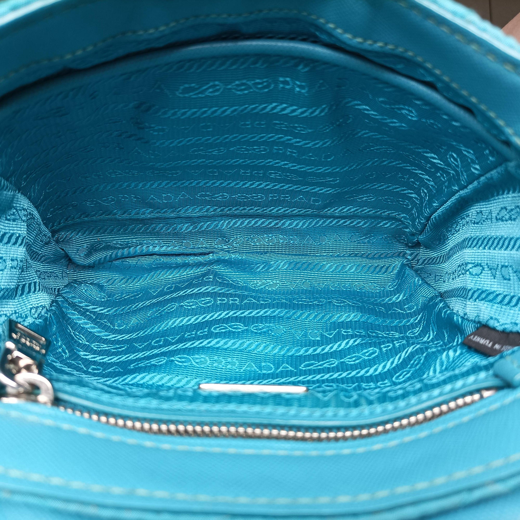 Pre-owned Prada Tessuto Nylon Quilted Impuntu Flap Blue nylon  shoulderbag | stylenewstar