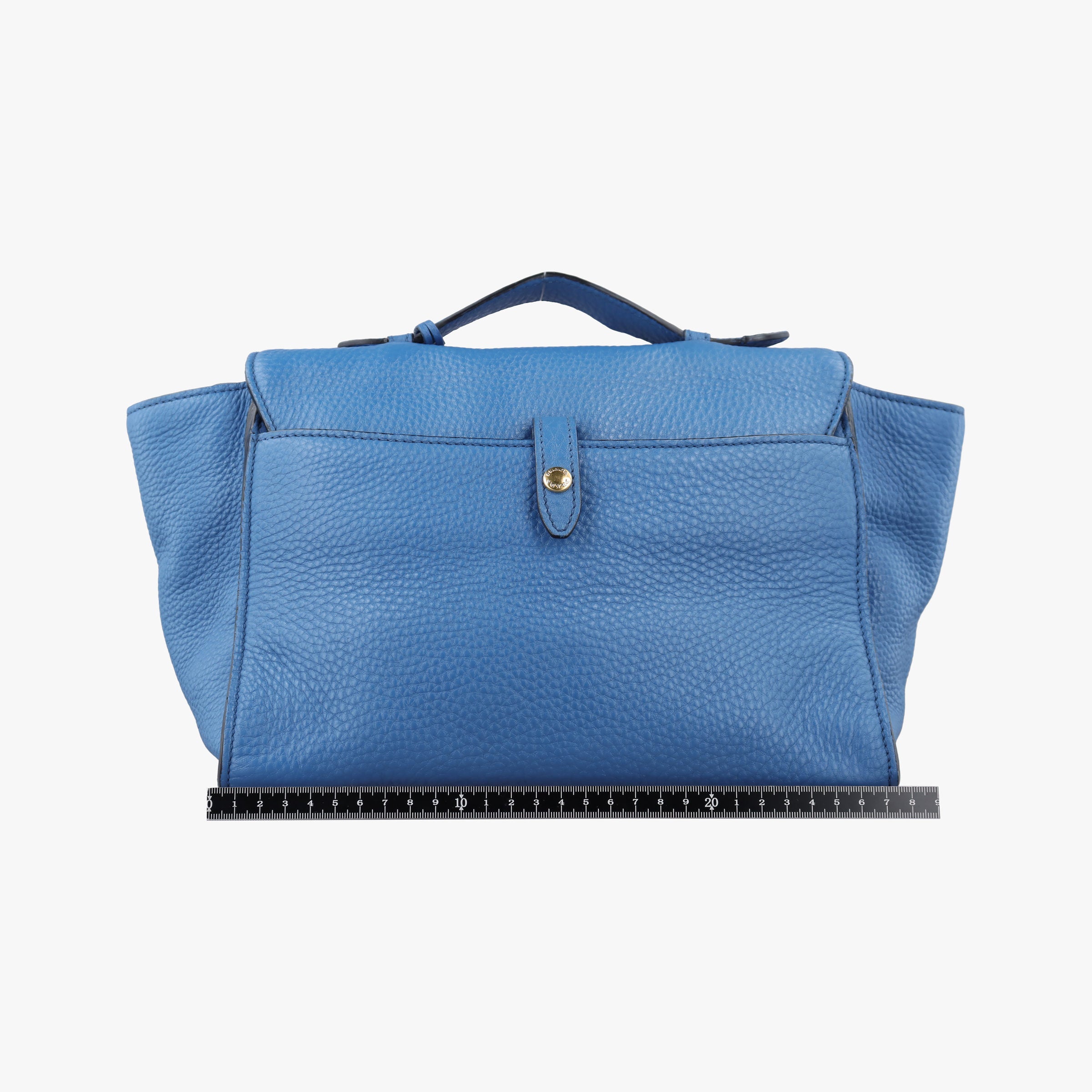 Vintage Prada Vitello Daino Sound Flap Top Handle Blue Leather BR5034 shoulderbag | stylenewstar