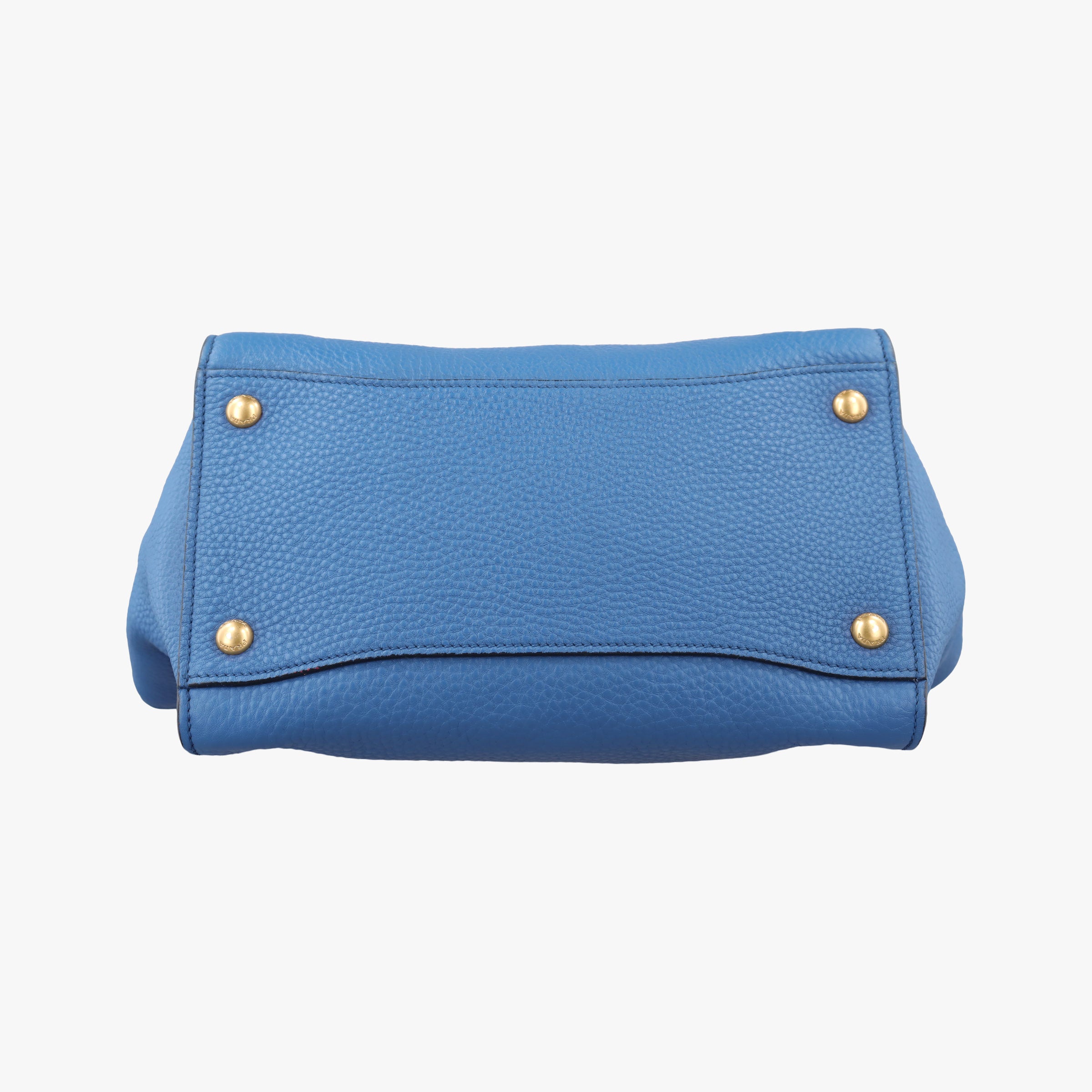 Vintage Prada Vitello Daino Sound Flap Top Handle Blue Leather BR5034 shoulderbag | stylenewstar