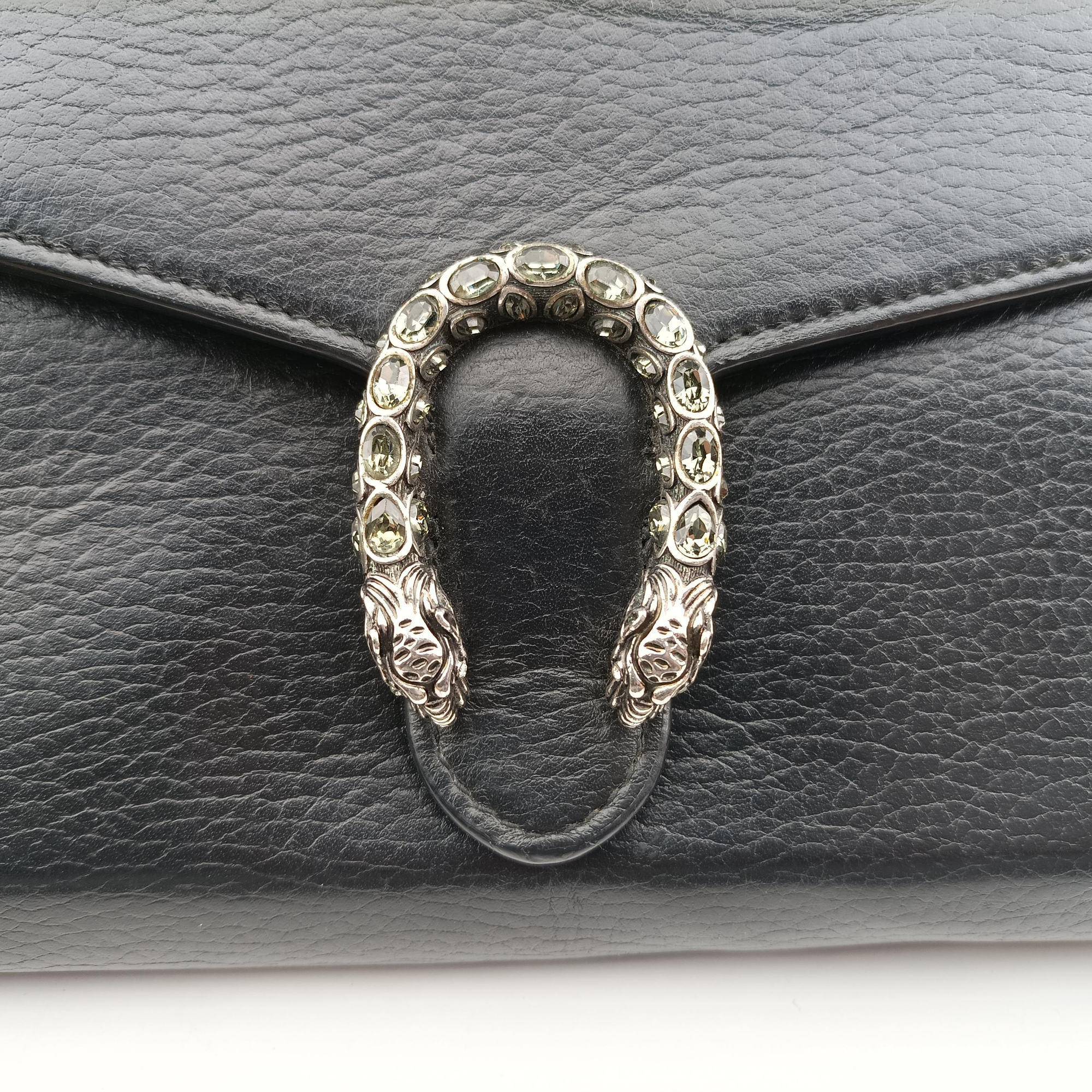 Pre-owned Gucci Dionysus Black Leather 401231 shoulderbag | stylenewstar