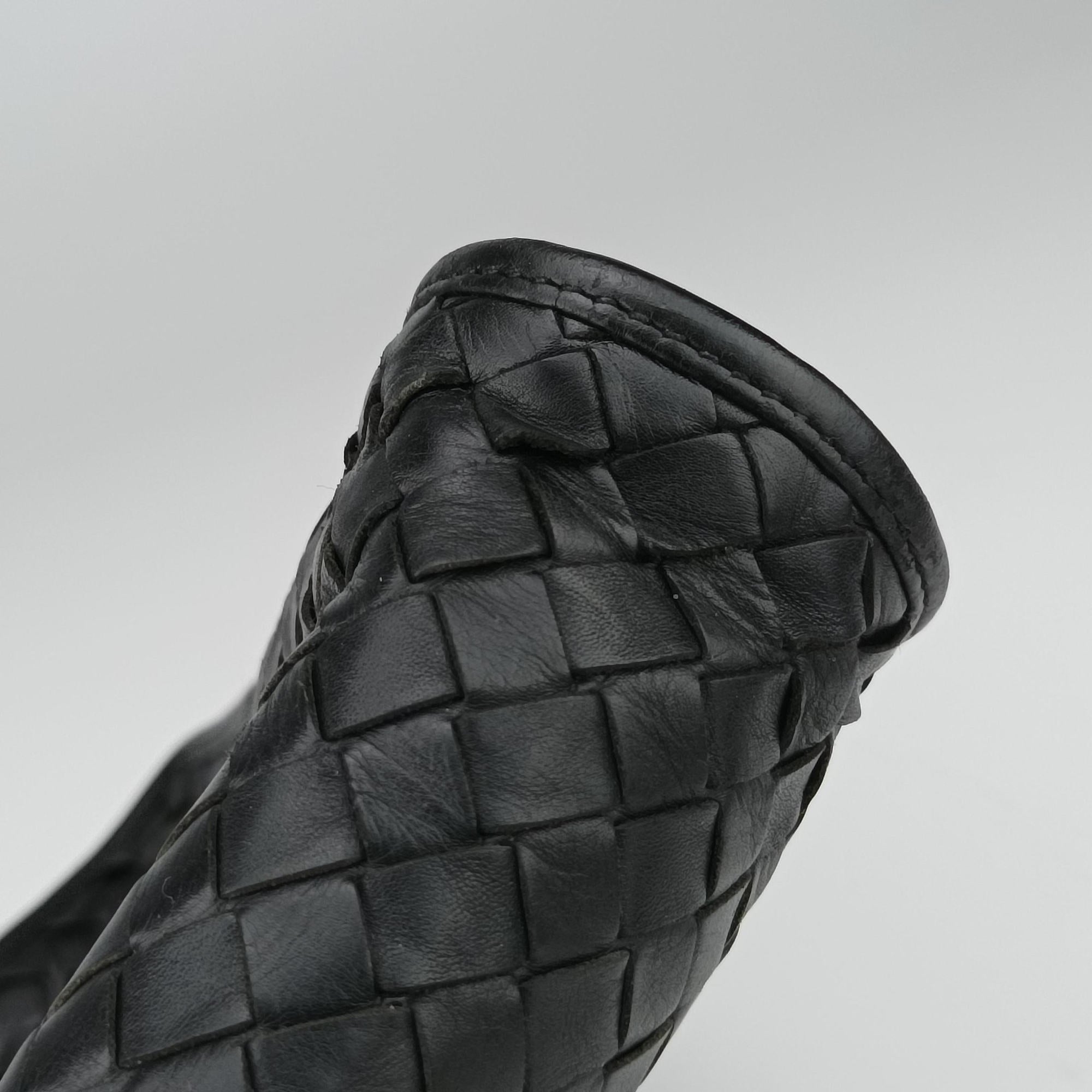 Pre-owned Bottega Veneta Intrecciato Black lambskin  shoulderbag | stylenewstar