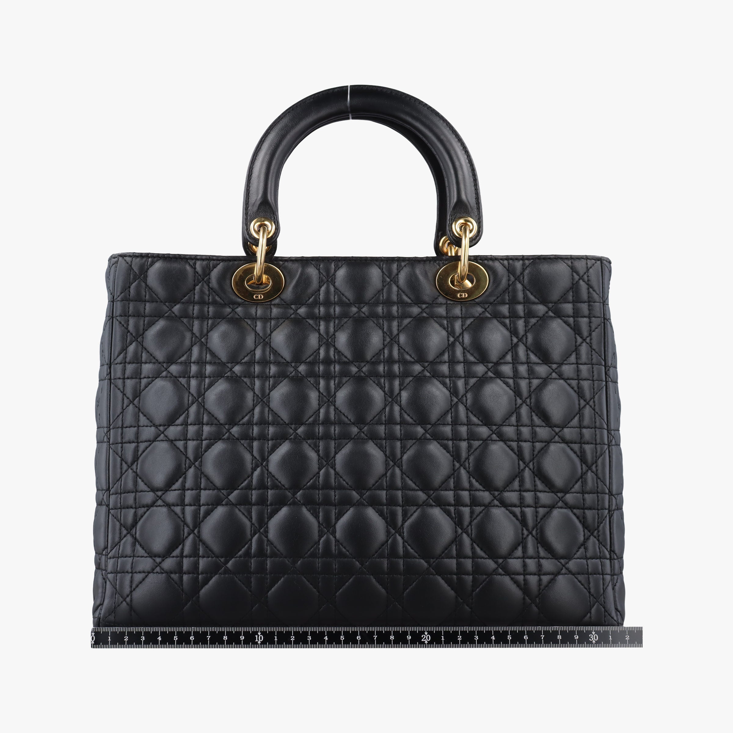 Pre-owned Christian Dior Lady Dior Black lambskin  handbag | stylenewstar