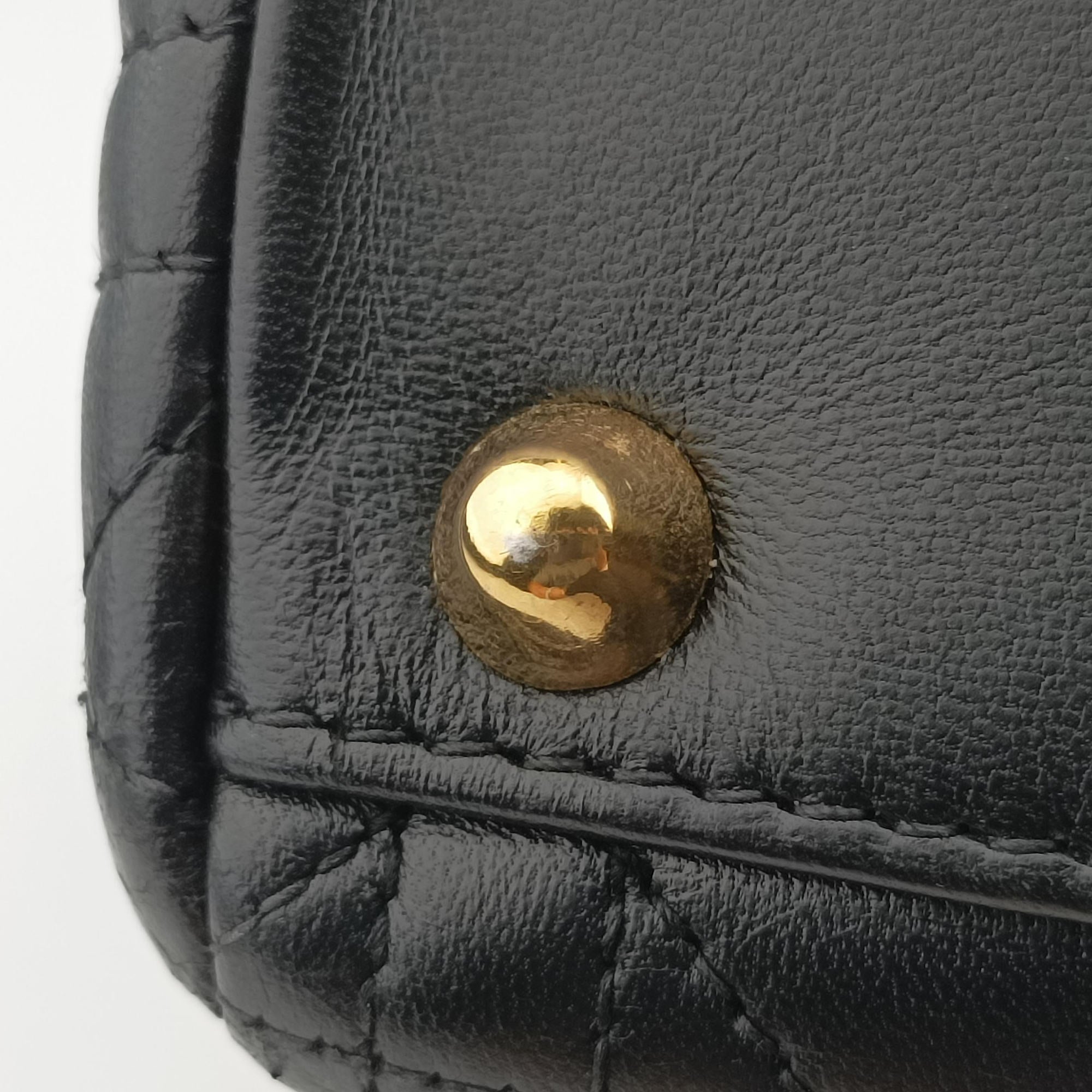 Pre-owned Christian Dior Lady Dior Black lambskin  handbag | stylenewstar