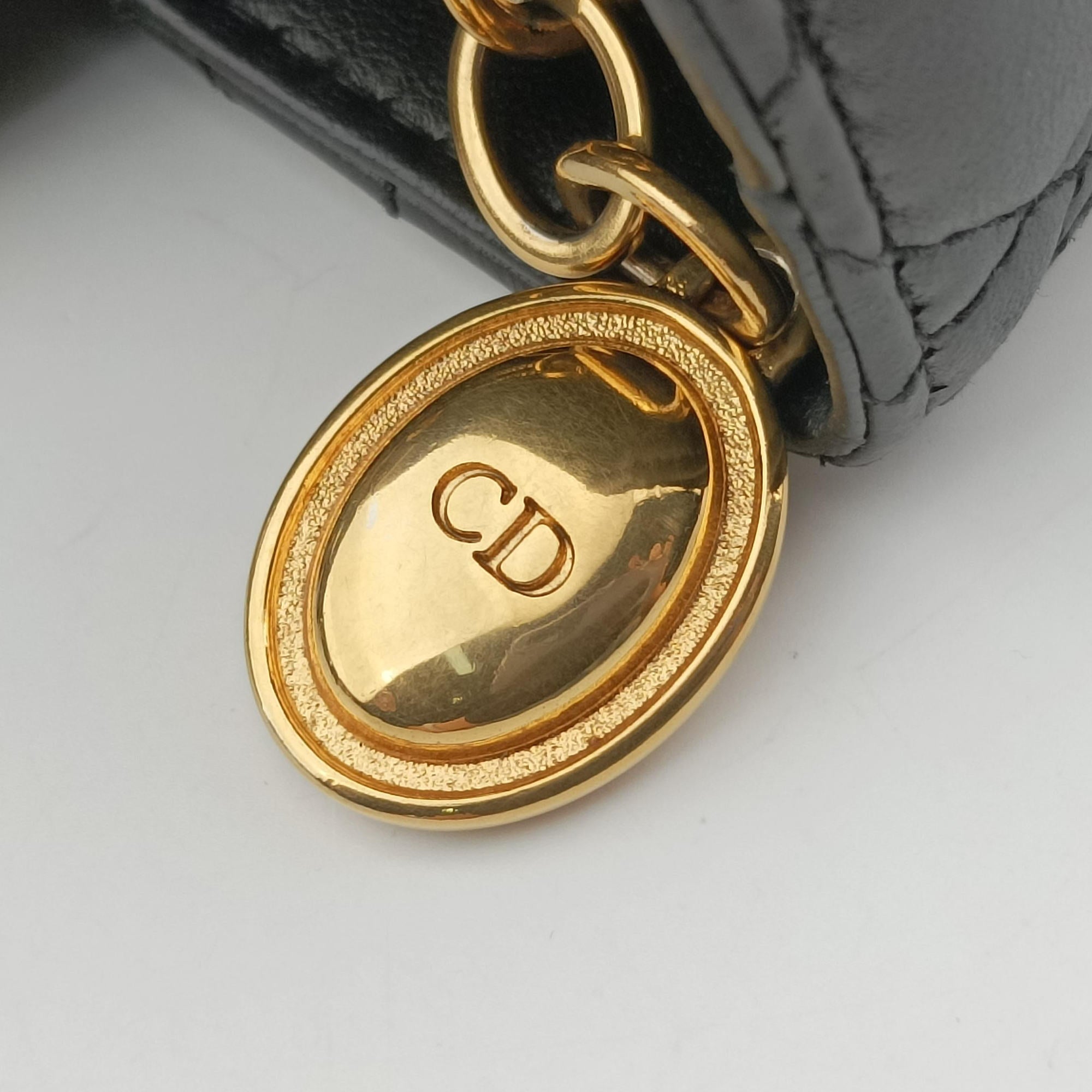 Pre-owned Christian Dior Lady Dior Black lambskin  handbag | stylenewstar
