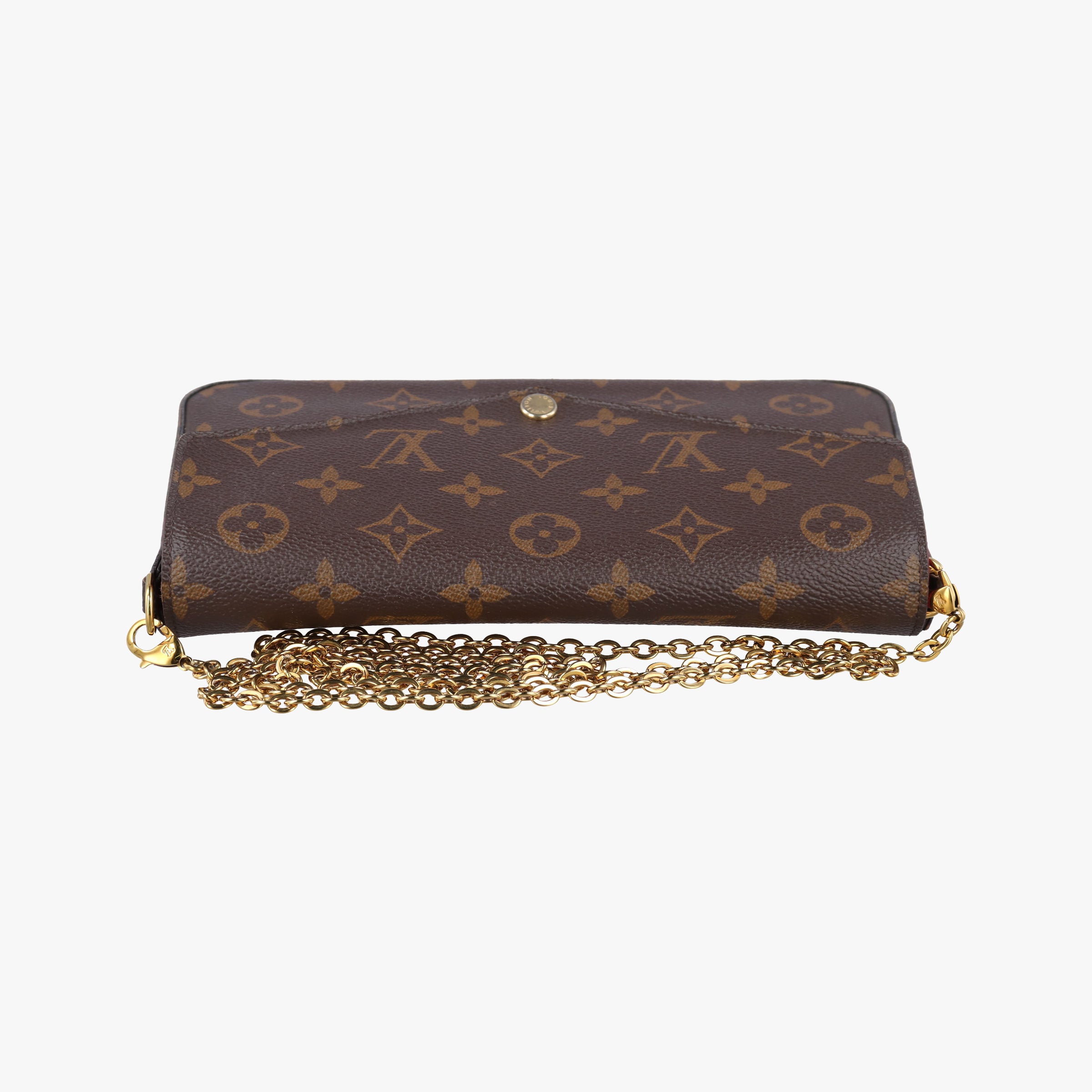 Pre-owned Louis Vuitton Pochette Felicie Brown Monogram Canvas M61276 shoulderbag | stylenewstar