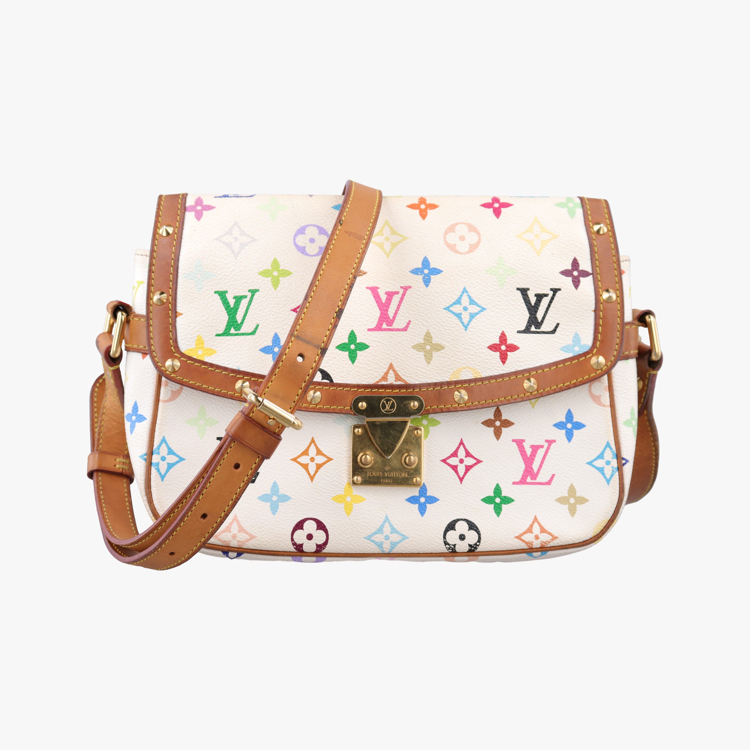 Vintage Louis Vuitton SOLOGNE white Monogram Multicolor M92661 shoulderbag | stylenewstar