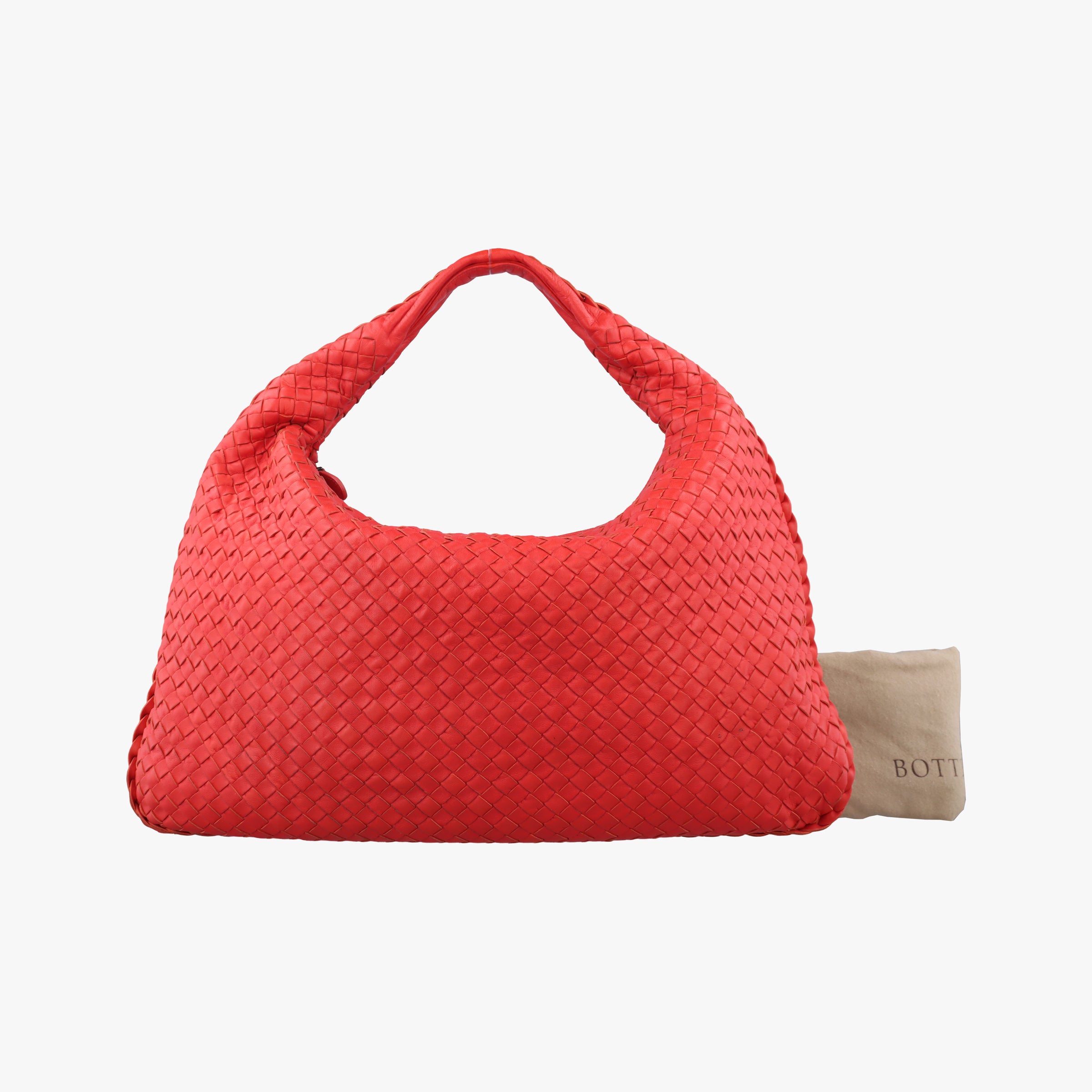 Pre-owned Bottega Veneta Intrecciato Orange lambskin  shoulderbag | stylenewstar